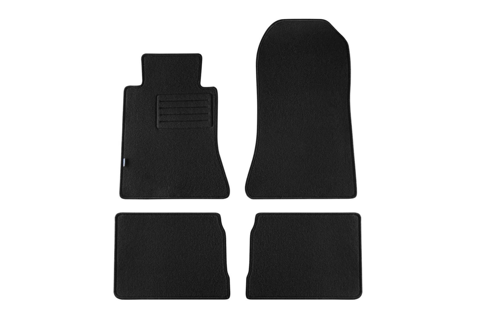 PETEX Платнени патосници за Mercedes E класа W124 1984-1995 4 делови црни (B001) Rex материјал