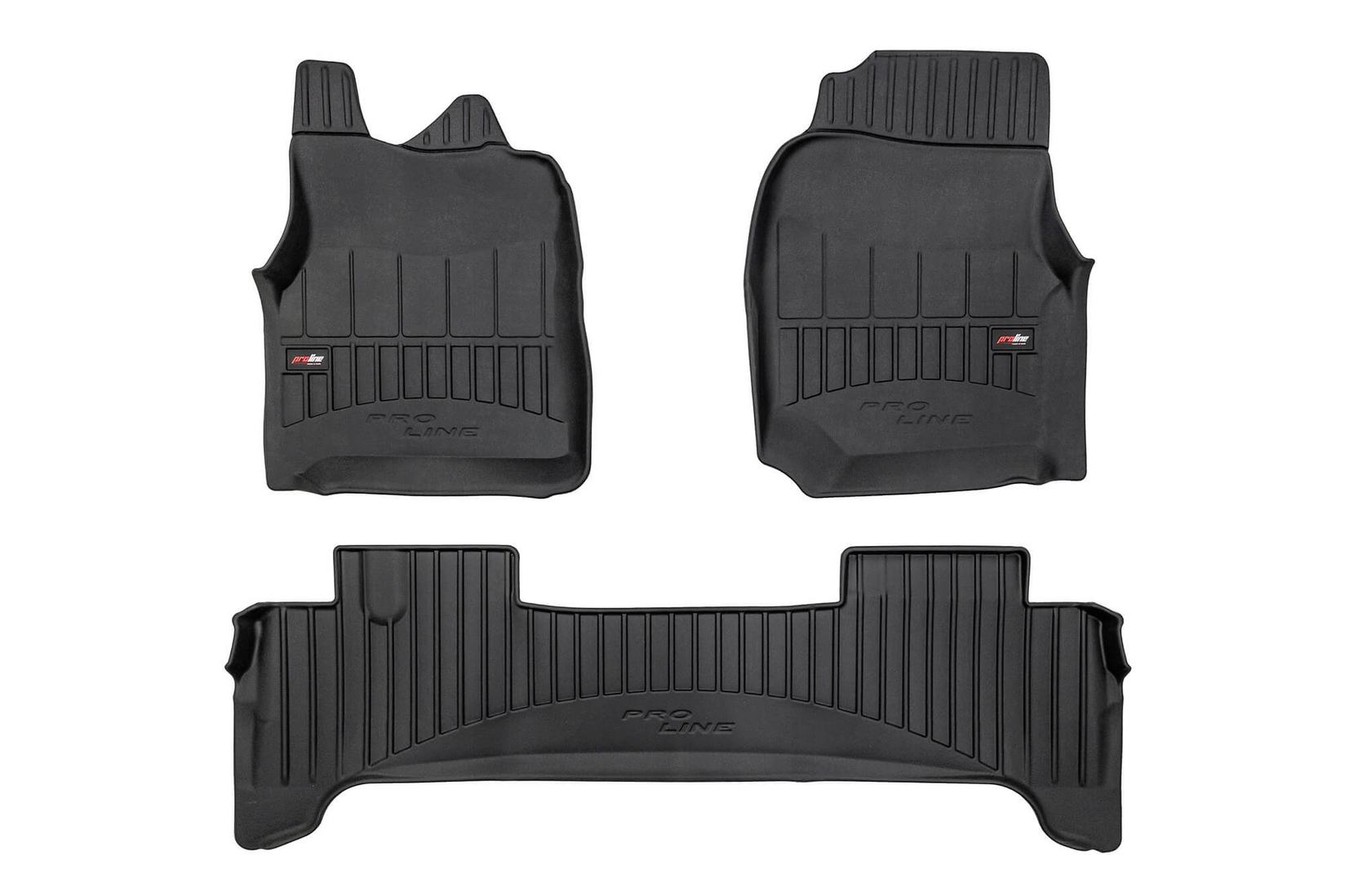 FROGUM 3D Гумени патосници за Toyota Land Cruiser J100 1998-2007 со 5 врати, 3 дела, црни