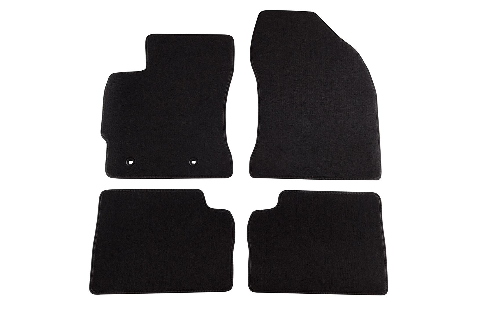 PETEX Платнени патосници за Toyota Auris 01/2013 =>/Auris Touring Sport Hybrid 07/2013 => 4 делови црни (B252) Style материјал