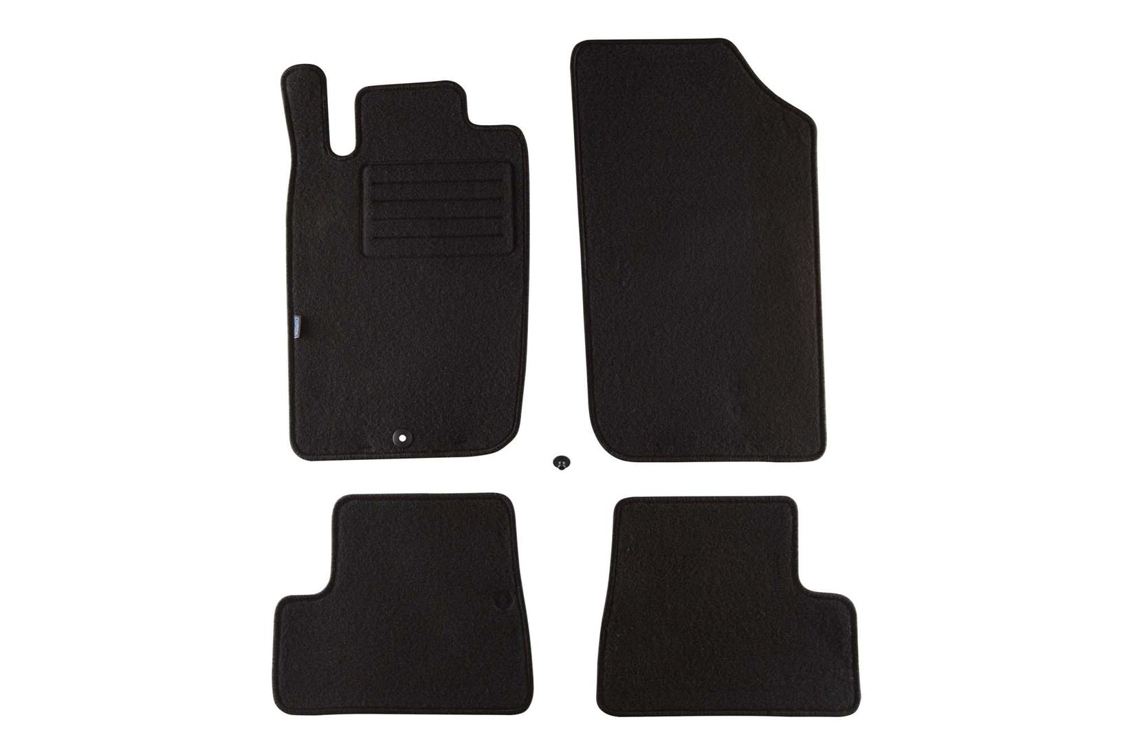 PETEX Платнени патосници за Peugeot 206 CC 01/2001-01/2007 4 делови црни (B001) Rex материјал