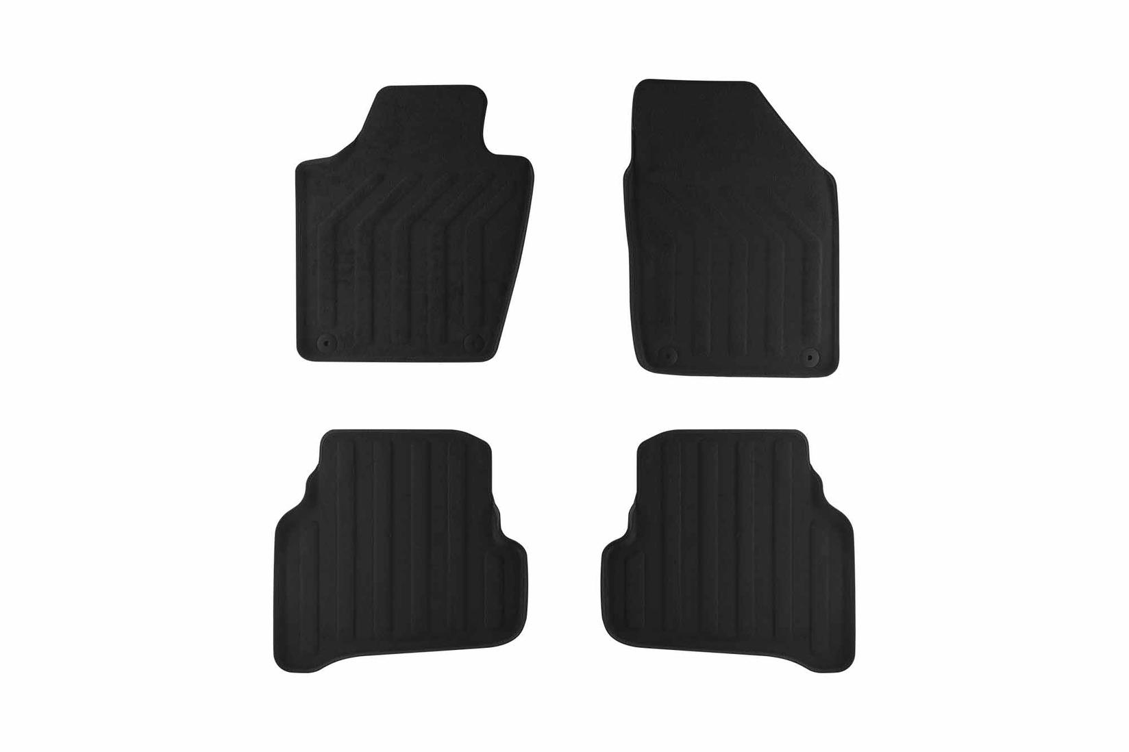 GUMARNY ZUBRI 3D Платнени патосници за Skoda Fabia 2014-2021, 4 дела, црни