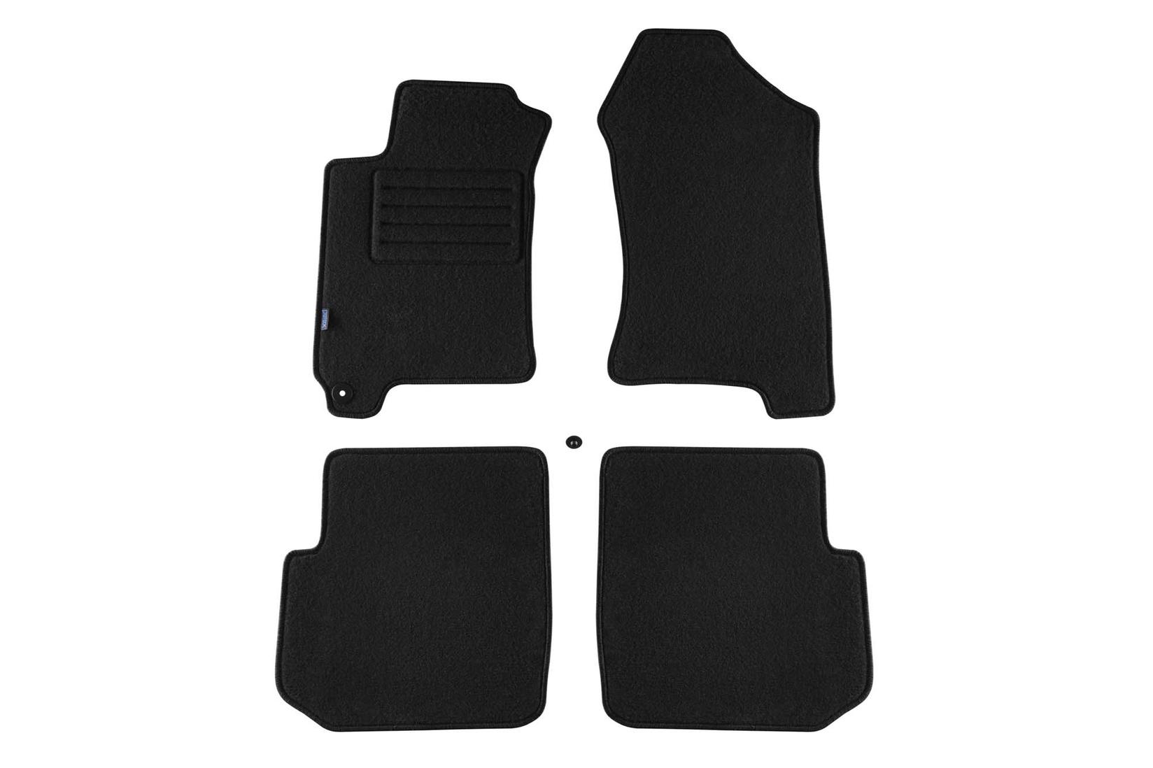 PETEX Платнени патосници за Subaru Forester 1999-08/2002 4 делови црни (B011) Rex материјал