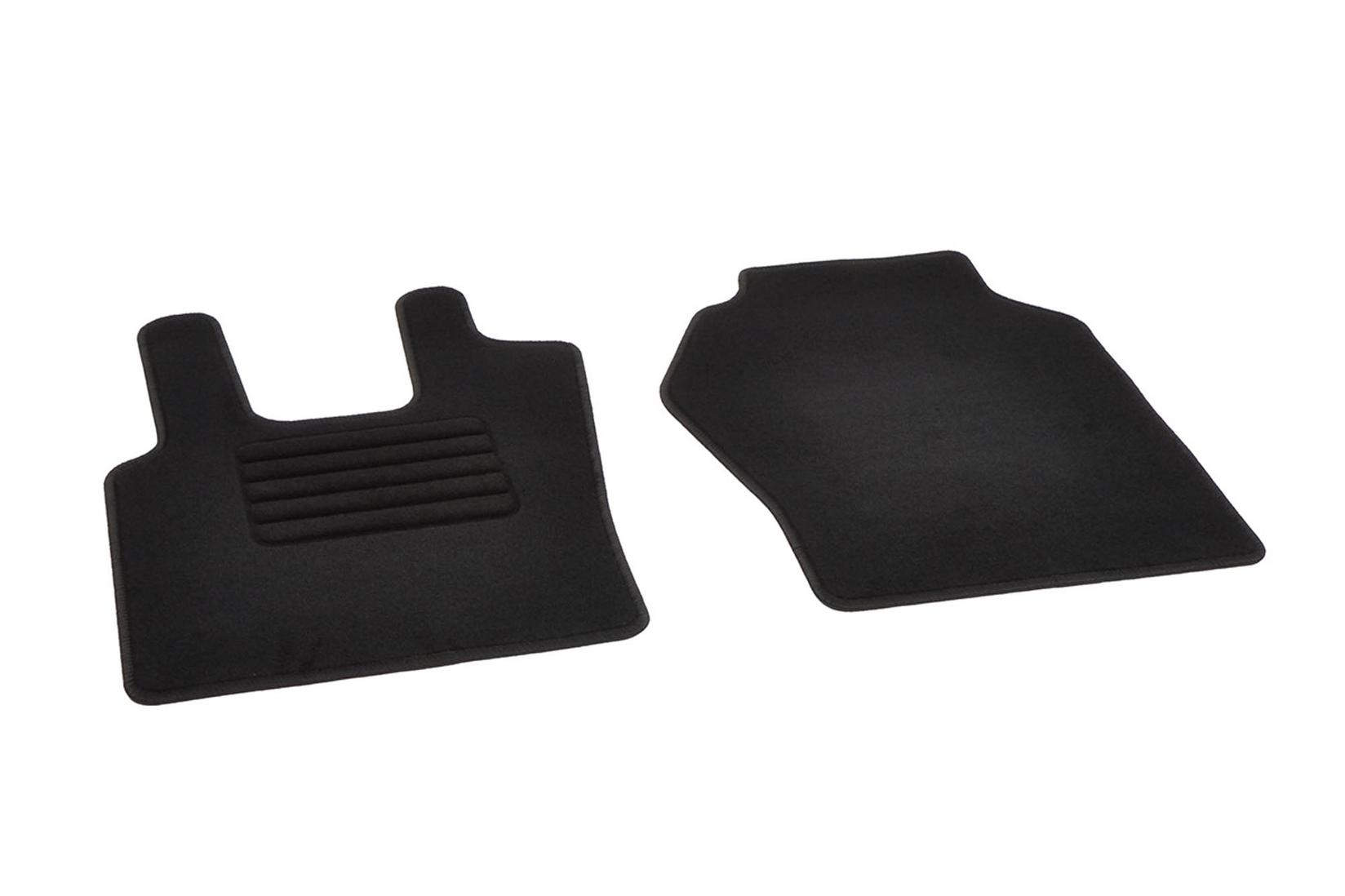 RIGUM Платнени патосници за Scania R по 2004 година, 2 дела, црни