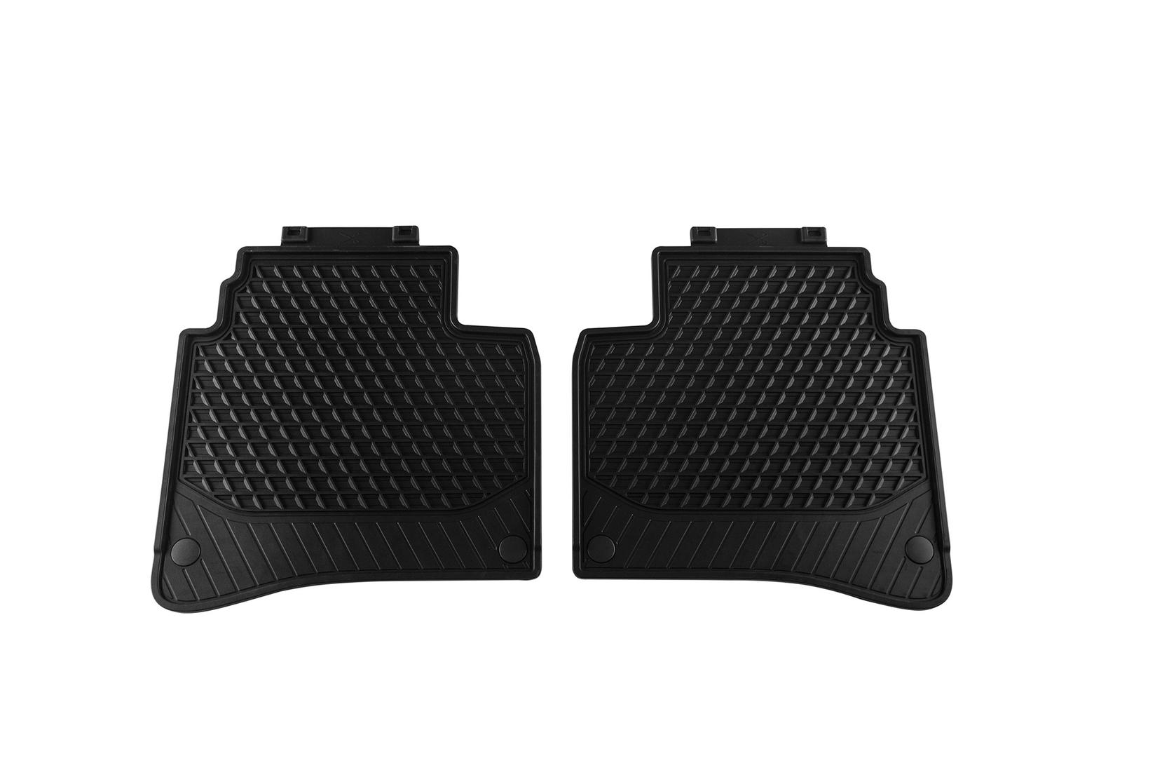 MERCEDES-BENZ Задни гумени патосници за Mercedes S класа W222 2013-2020 долга верзија 2 дела црни