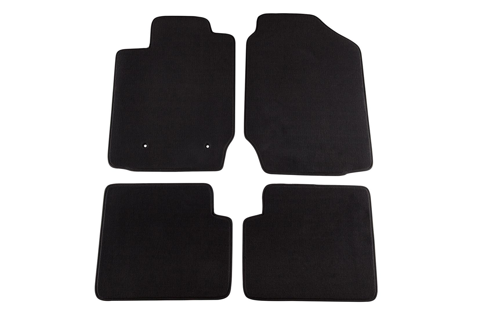 PETEX Платнени патосници за Toyota Corolla 3-4 врати 01/2002-01/2007/караван 01/2002-01/2007 4 делови црни (B162) Style материјал