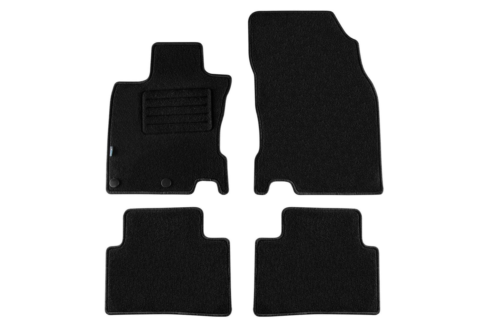 PETEX Платнени патосници за Nissan Qashqai после 2014 година 4 дела, црни, REX материјал