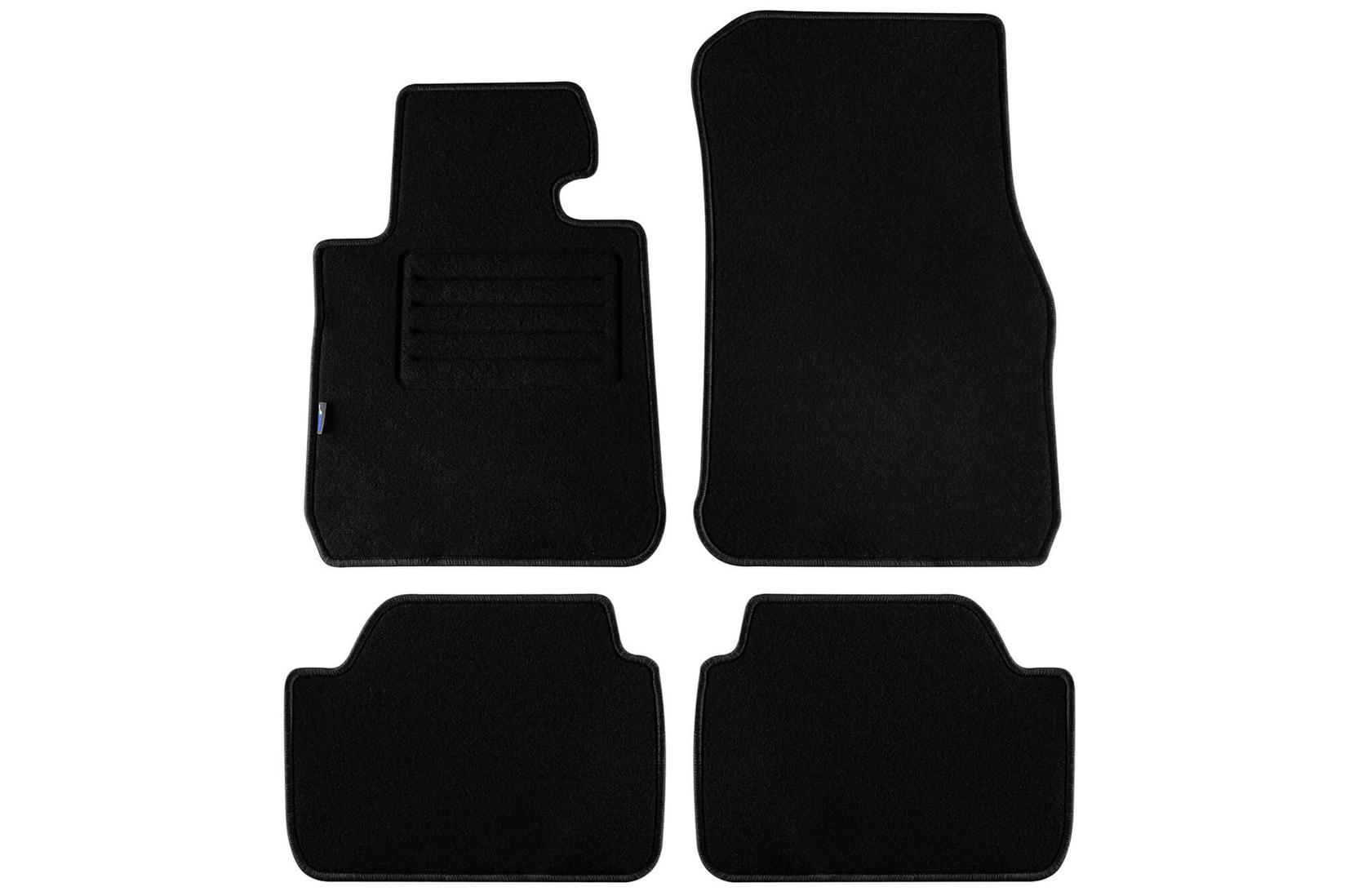 PETEX Платнени патосници за BMW серија 1 F20/F21 2011-2019 , BMW серија 2 F22 после 2014 година 4 дела, црни, REX материјал