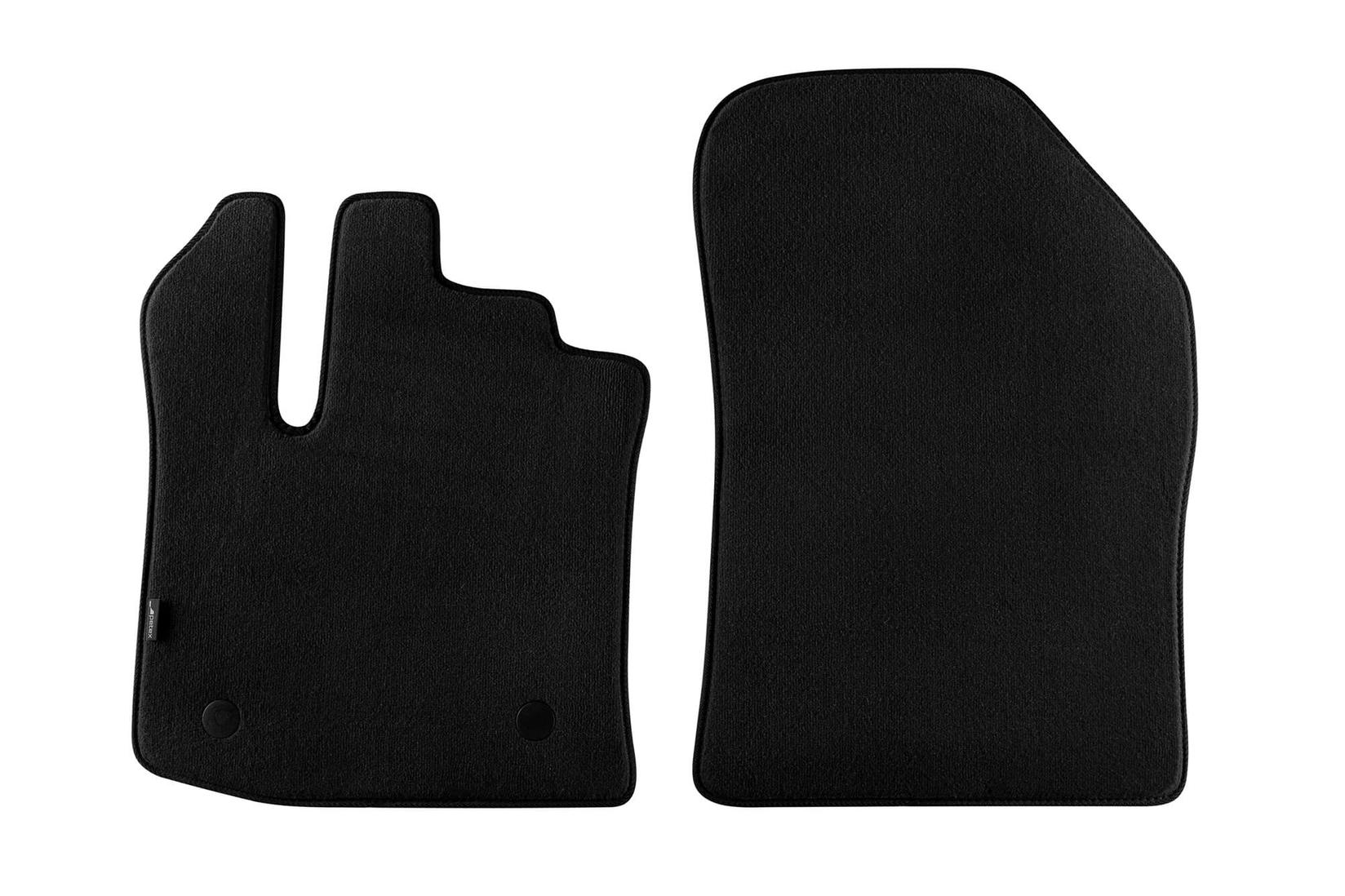 PETEX Платнени патосници за Dacia Dokker Express после 2013 година, 2 дела, црни, STYLE материјал