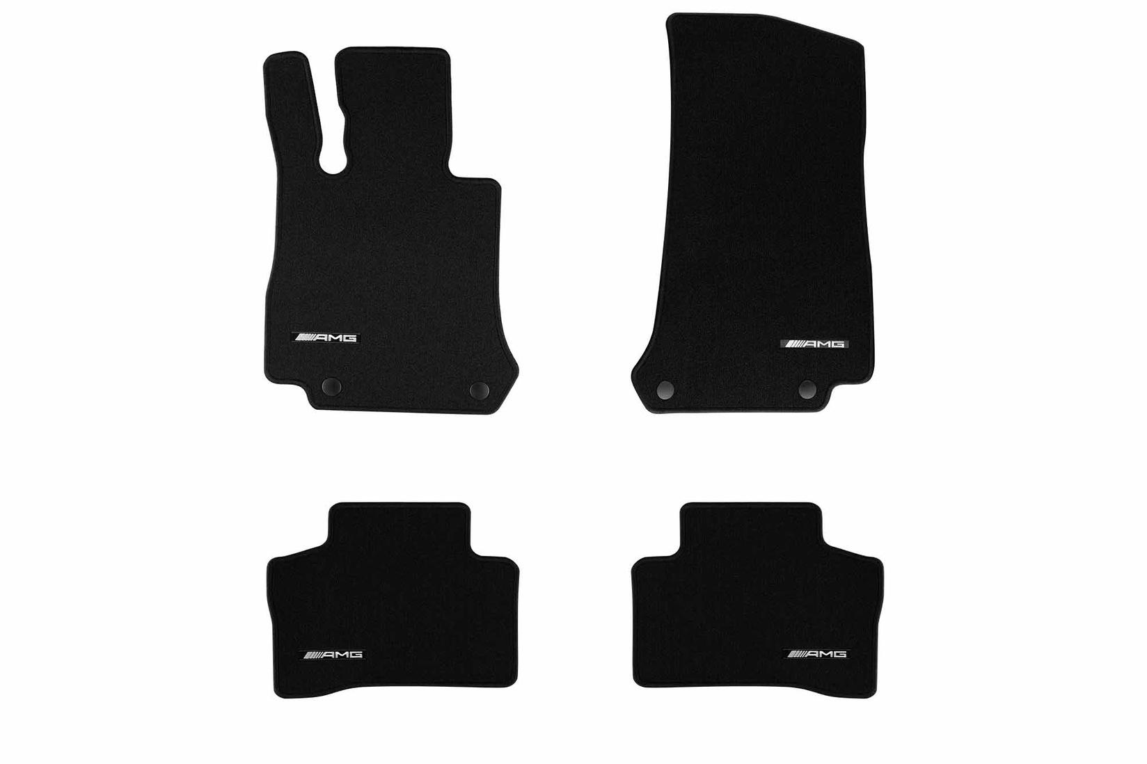 MERCEDES-BENZ Оригинални Платнени патосници с лого AMG за Mercedes GLC SUV X253, GLC Coupe C253 2016-2022, EQC N293 по 2019г., 4 дела, црни