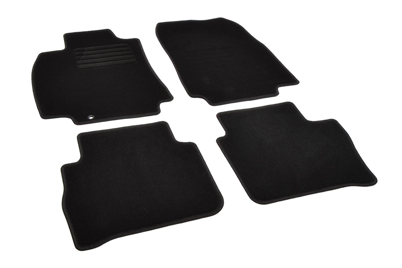 RIGUM Платнени патосници за Nissan Tiida хечбек, седан 2007-2012, 4 дела, црни