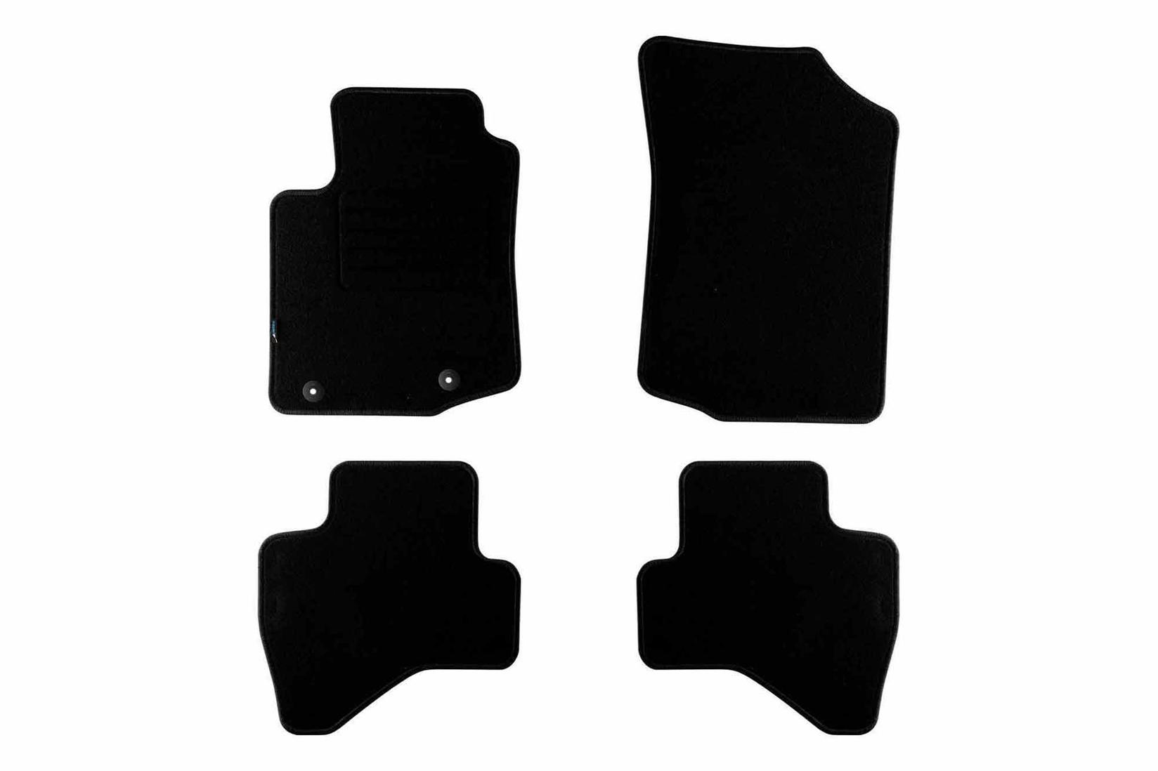 PETEX Платнени патосници за Peugeot 108 после 2014 година 4 дела, црни, REX материјал