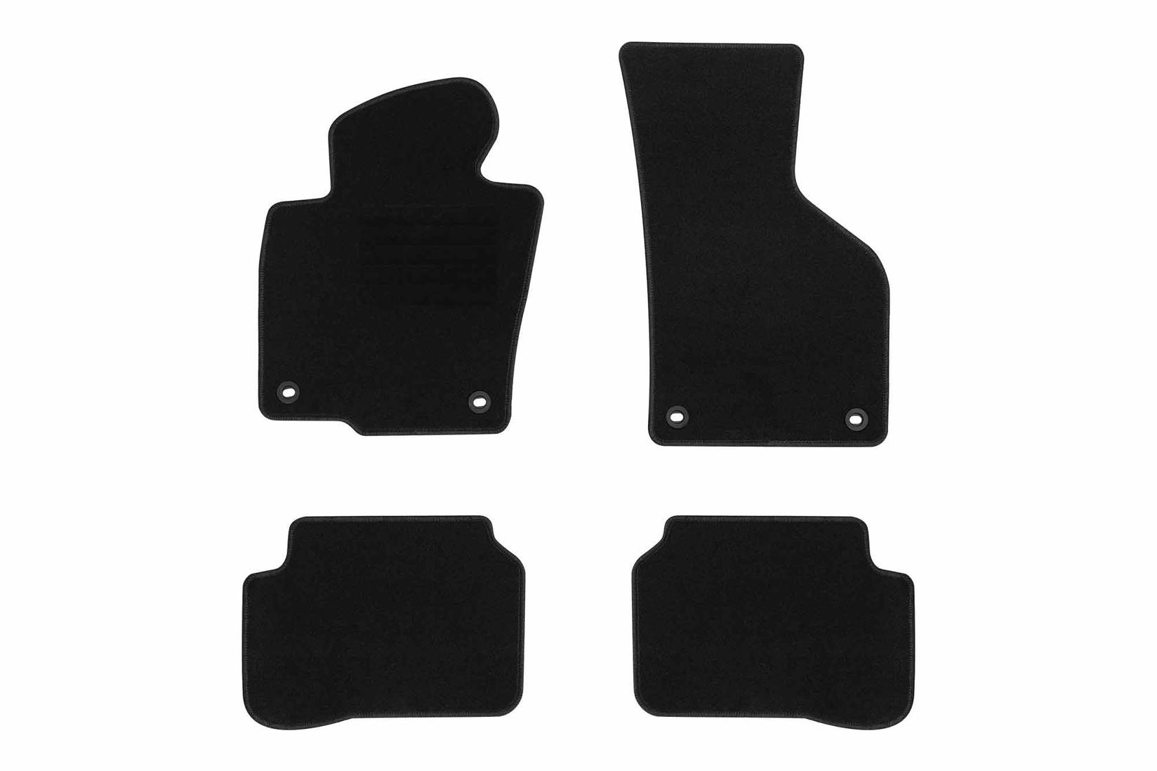 RIGUM Платнени патосници за Volkswagen Passat B6,B7 2005-2014 со овални штипки, 4 дела, црни