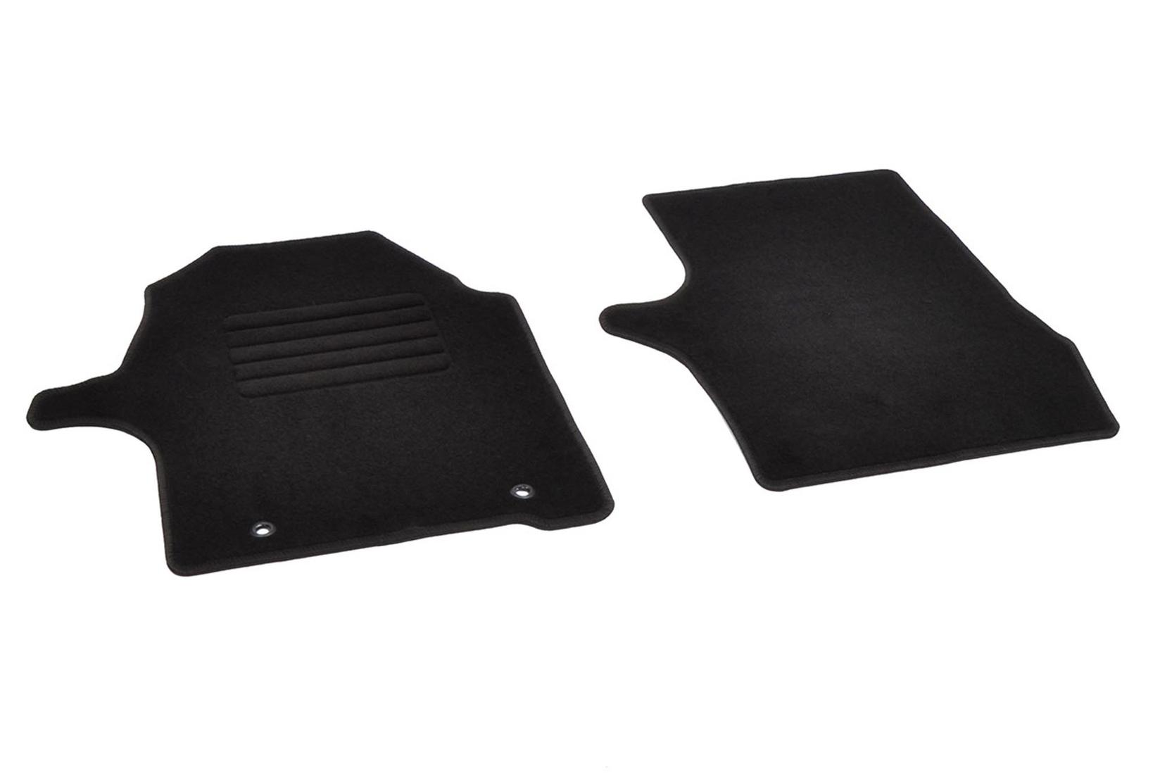 RIGUM Платнени патосници за Hyundai H350 по 2014 година, 2 дела, црни