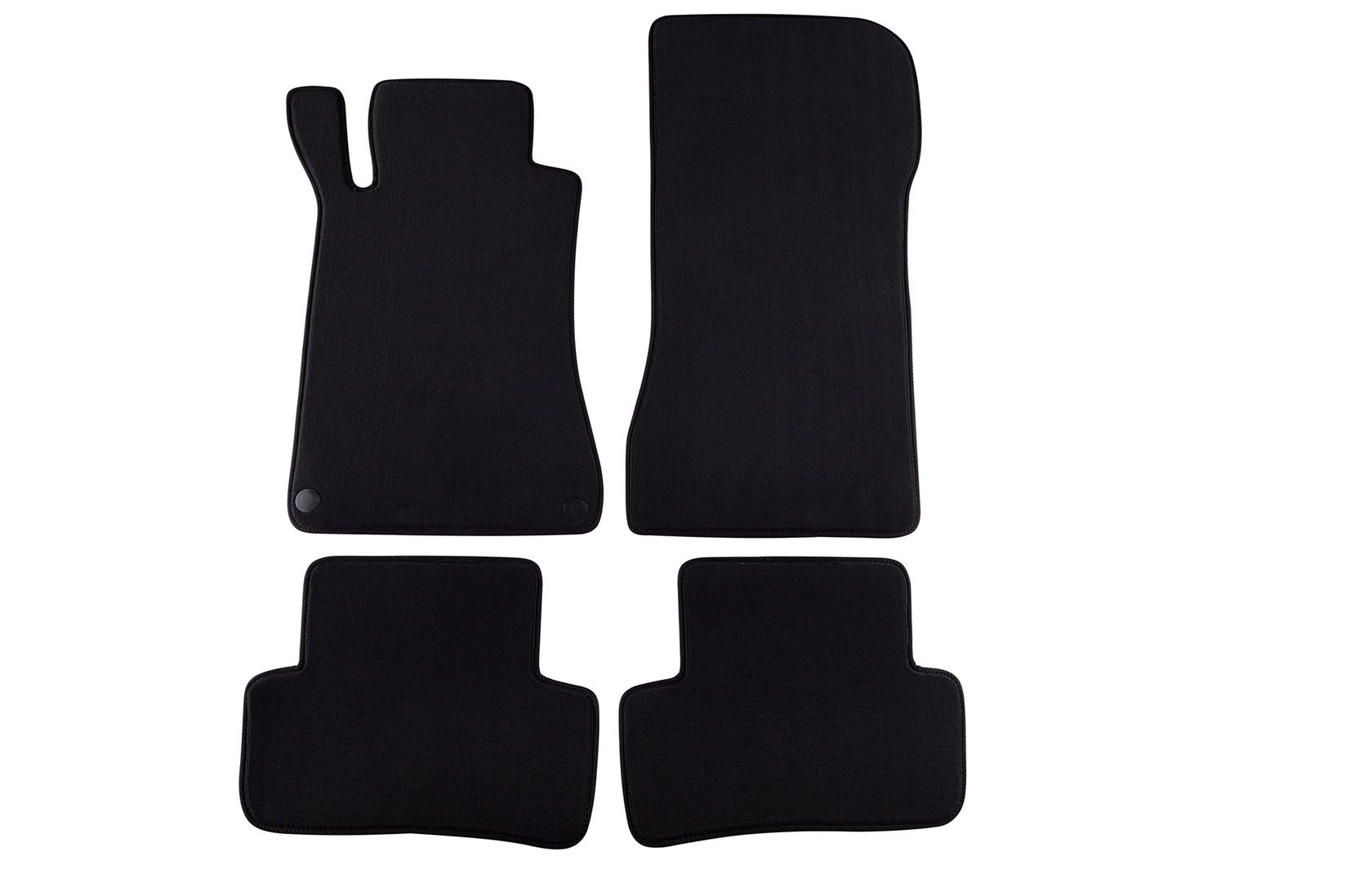 PETEX Платнени патосници за Mercedes C класа W203 Sportcoupe 03/2002-02/2011 4 делови црни (B062) Style материјал