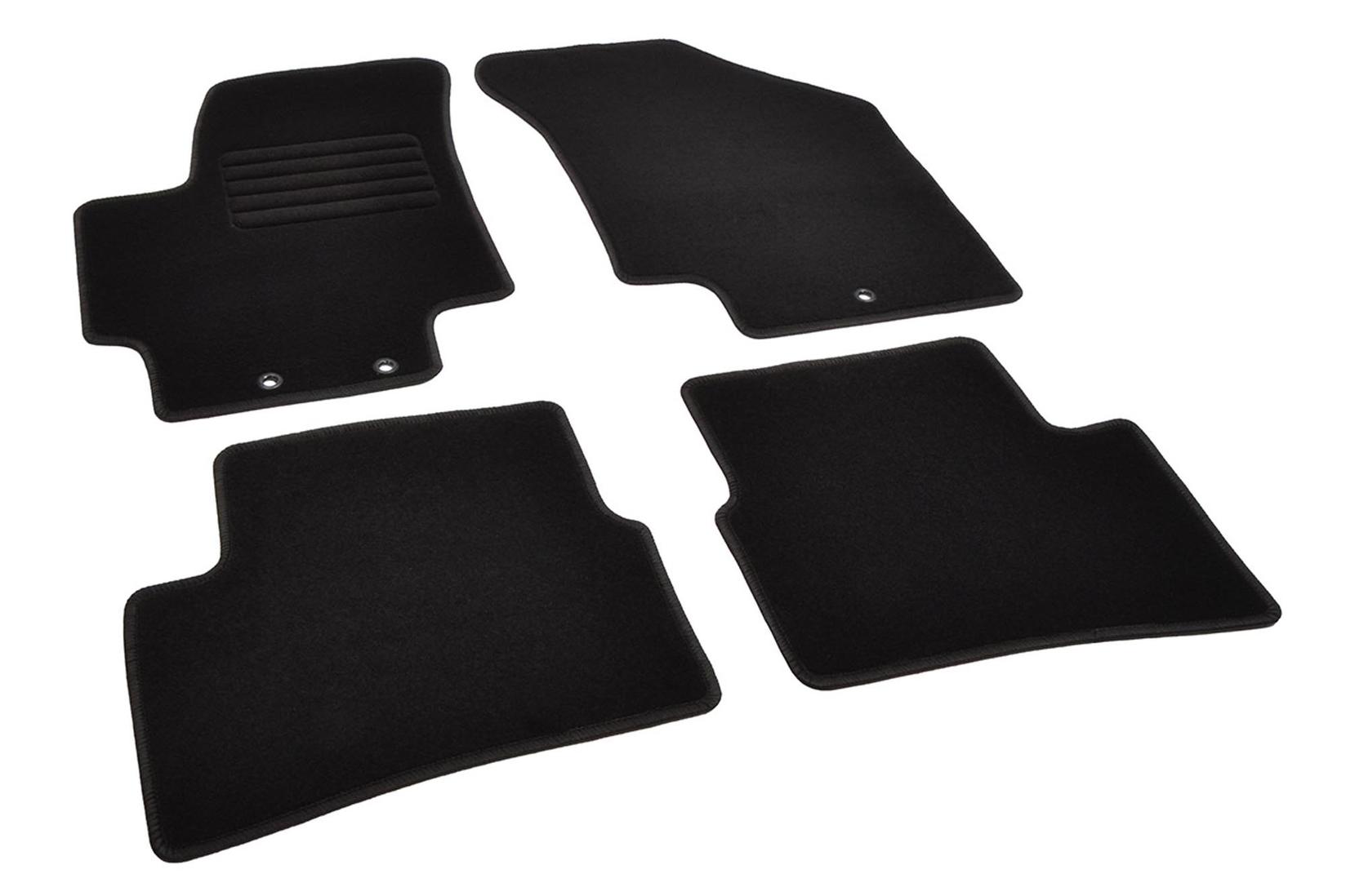 RIGUM Платнени патосници за Kia Rio 2006-2011, 4 дела, црни