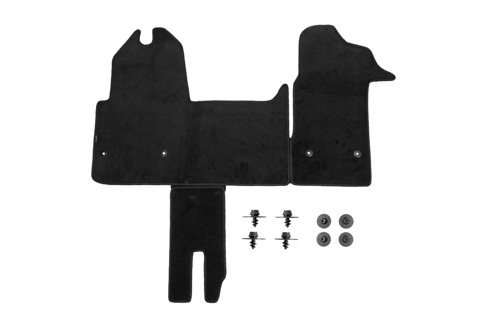 PETEX Платнени патосници за Renault Master после 2010 година, 3 дела, црни, STYLE материјал