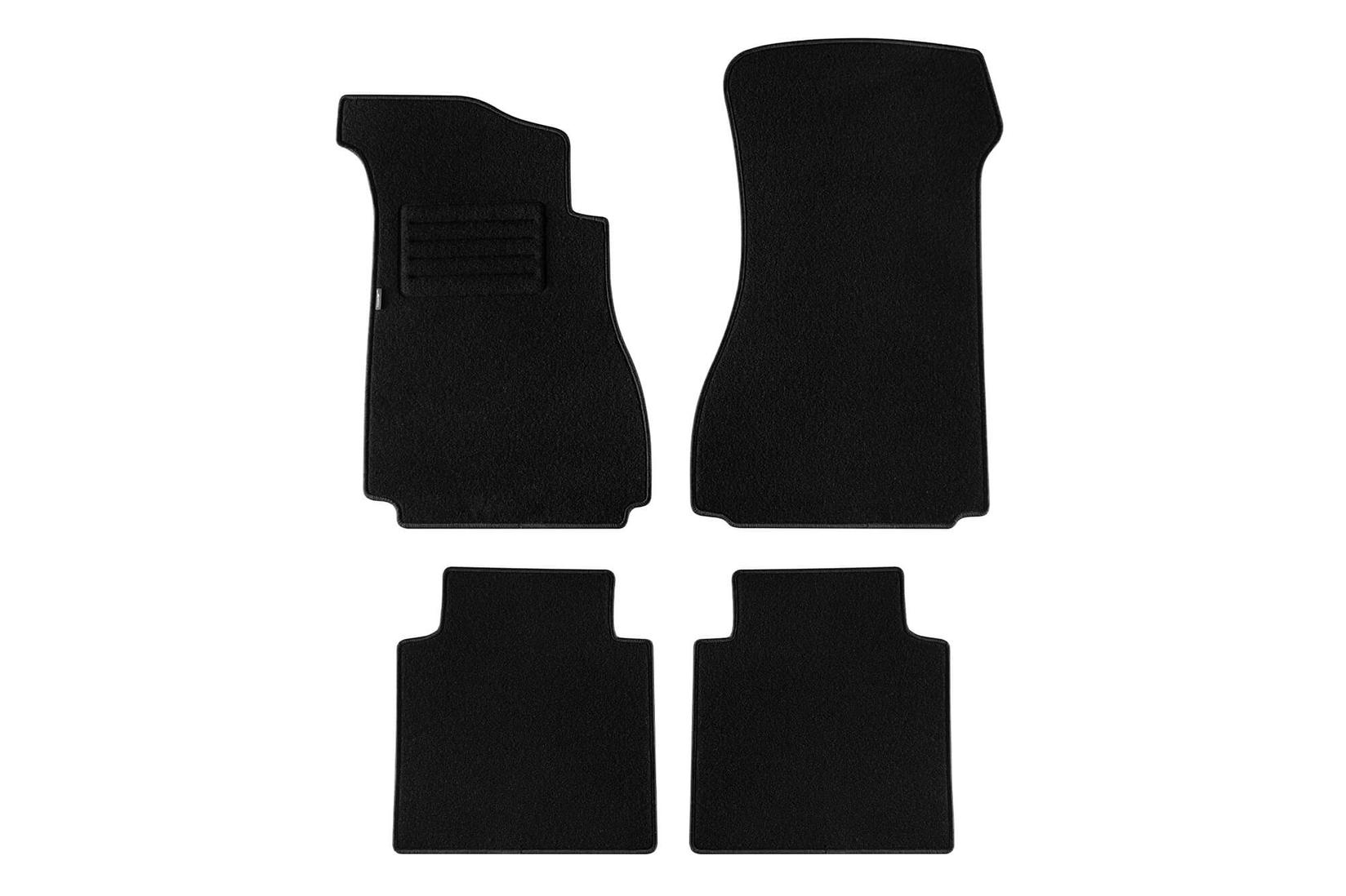 PETEX Платнени патосници за Mercedes E класа W115 седан 1967-1976, 4 дела, црни, материјал Rex