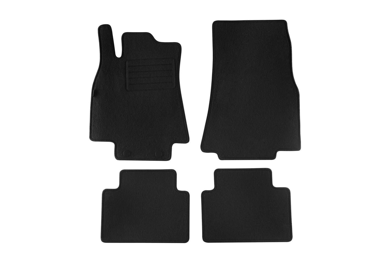 PETEX Платнени патосници за Mercedes A класа W169 2007-08/2012 4 делови црни (B062) Rex материјал