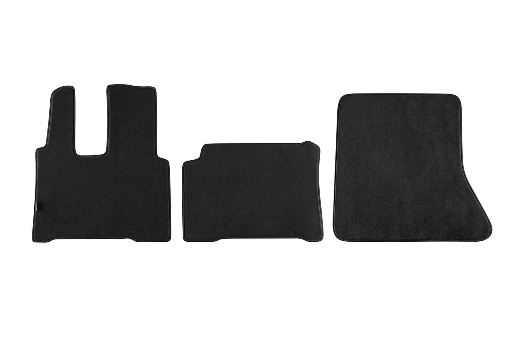 PETEX Платнени патосници за Mercedes Actros MP4 2011-2018 година, 3 дела, црни, STYLE материјал