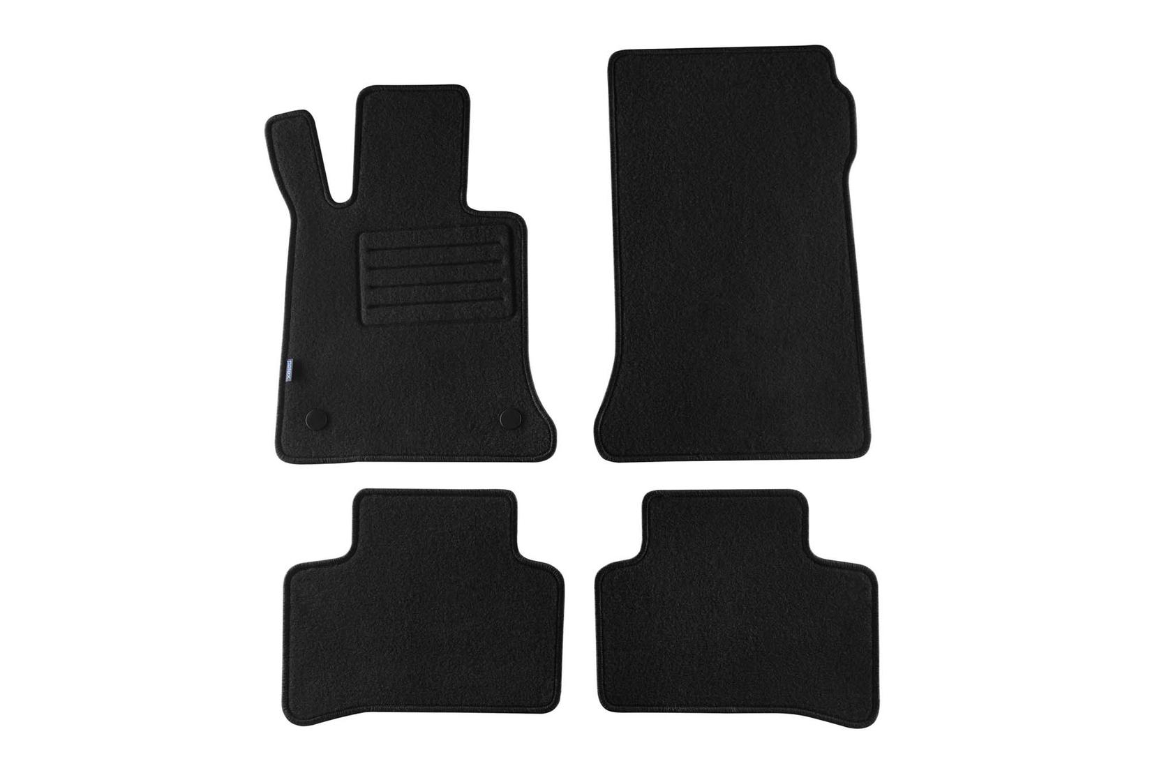 PETEX Платнени патосници за Mercedes GLK класа X204 10/2008-05/2012 4 делови црни (B062) Rex материјал