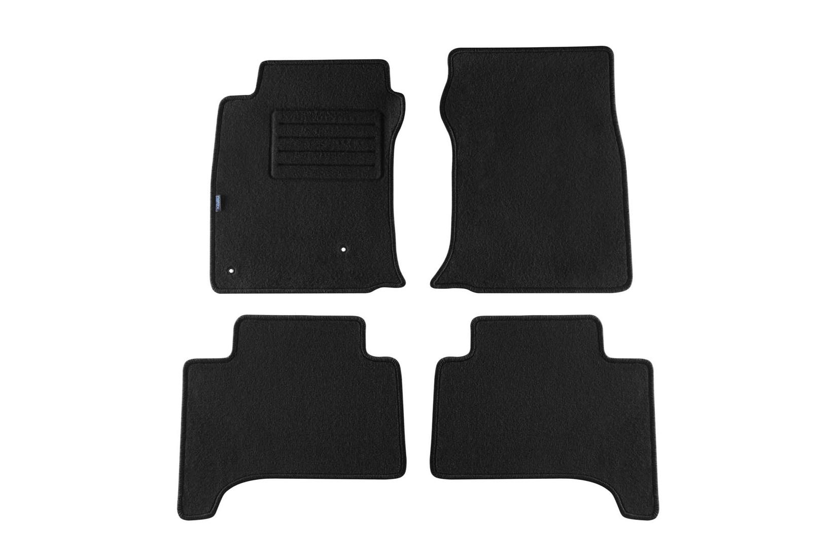 PETEX Платнени патосници за Toyota Landcruiser 5 врати 01/2003-07/2009 4 делови црни (B162) Rex материјал