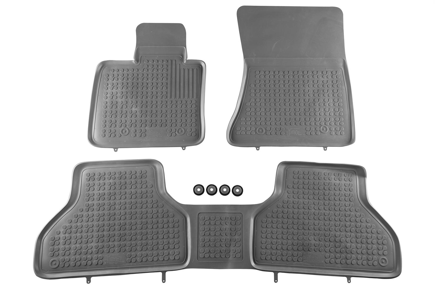 REZAW-PLAST Гумени патосници за BMW X5 E70 2007-2013 X6 E71 2008-2014 3 дела сиви
