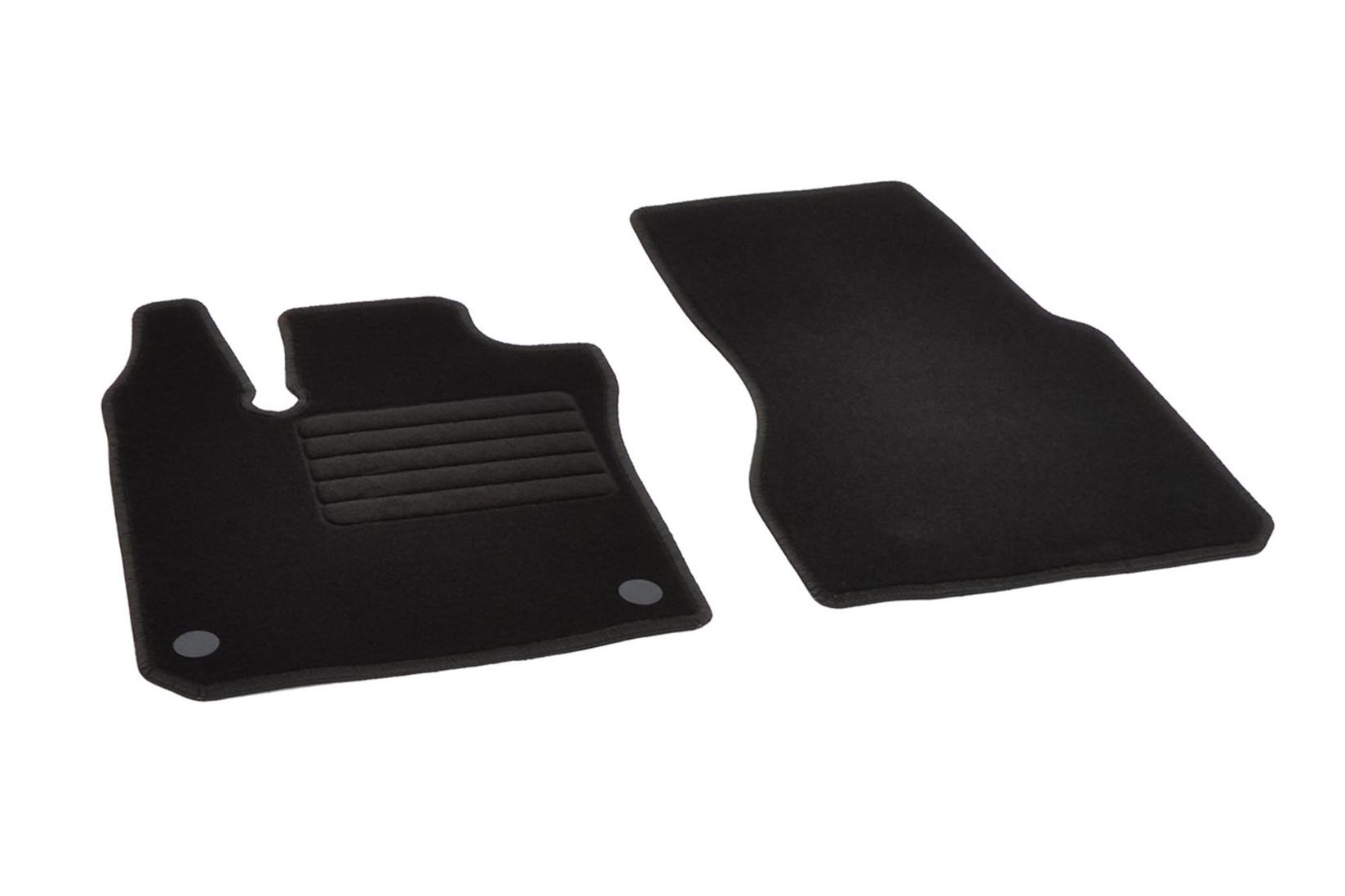 RIGUM Платнени патосници за Smart ForTwo по 2015 година, ForTwo EQ по 2017 година, 2 дела, црни