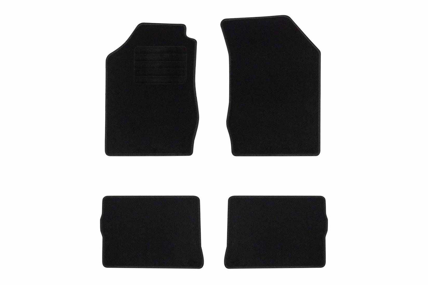 RIGUM Платнени патосници за Renault Clio II 1998-2005, 4 дела, црни