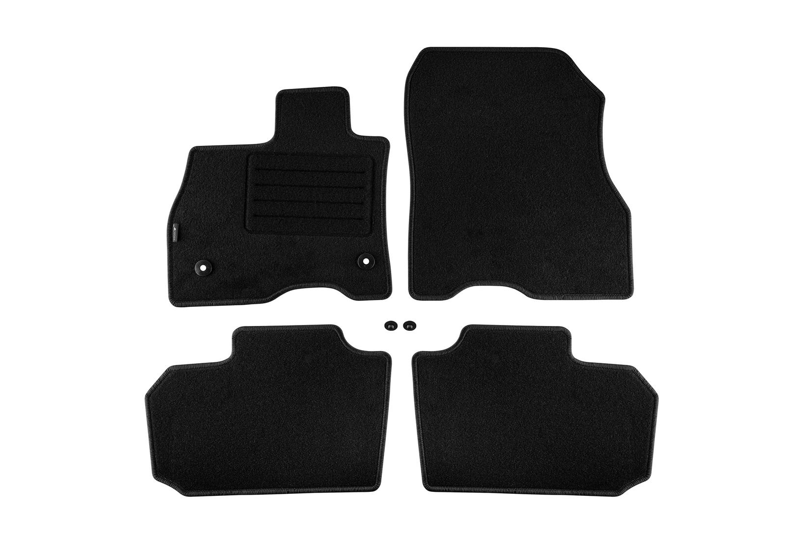 PETEX Платнени патосници за Nissan Leaf 2010-2018 4 делови црни (B012U) Rex материјал