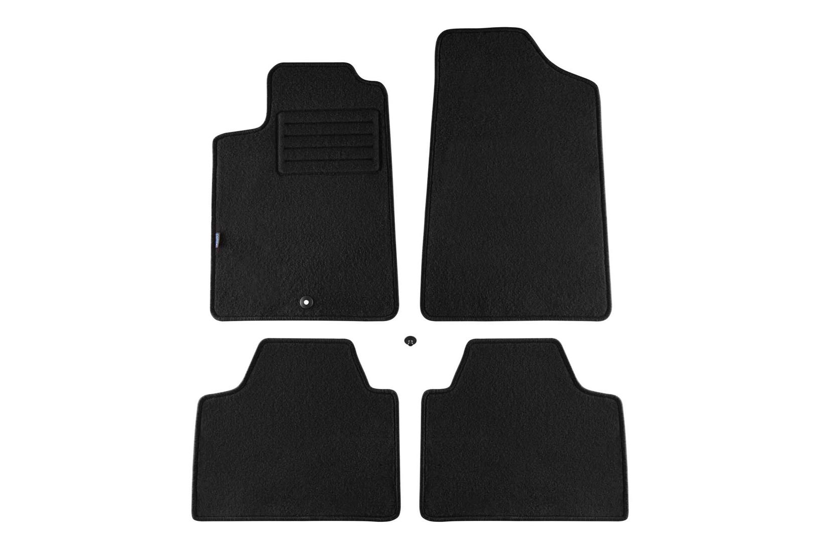 PETEX Платнени патосници за Peugeot 607 01/2001-02/2011 4 делови црни (B001) Rex материјал