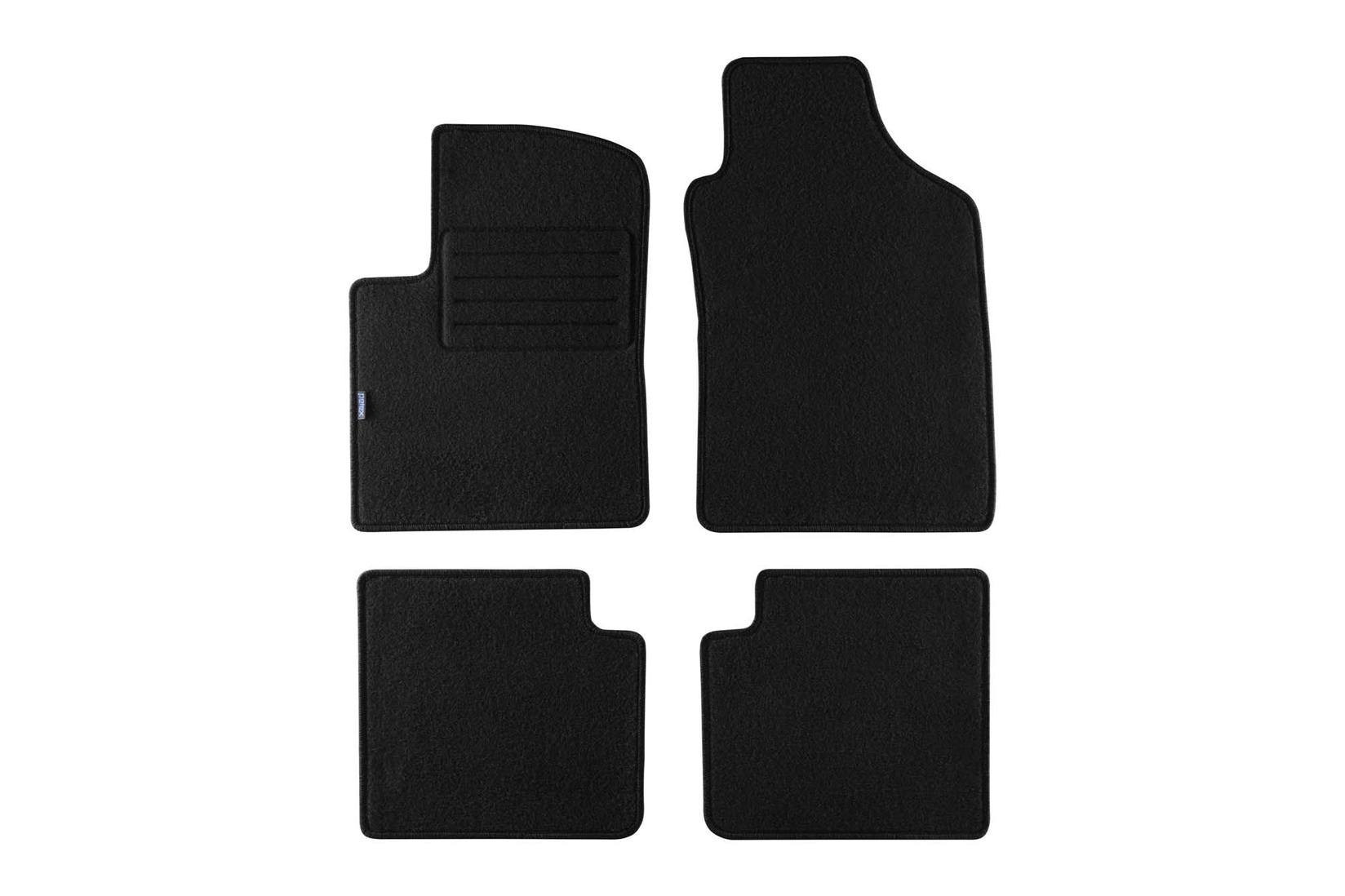 PETEX Платнени патосници за FIAT 500 09/2007-03/2013/500 C 09/2009-03/2013 4 делови црни (KL02) Rex материјал