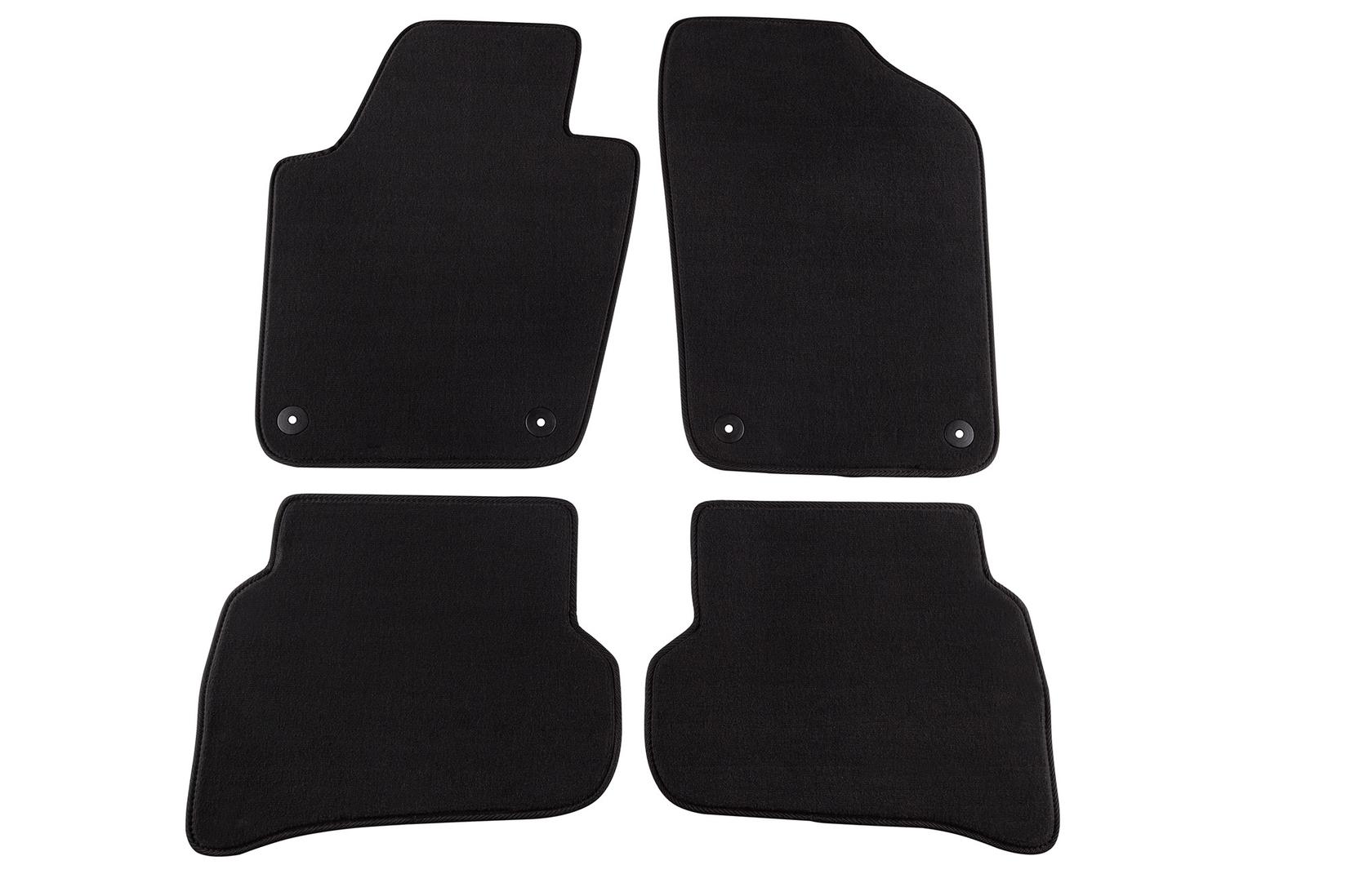 PETEX Платнени патосници за VW Polo 06/2009 =>/Cross Polo 2010 => 4 делови црни (B014) Style материјал