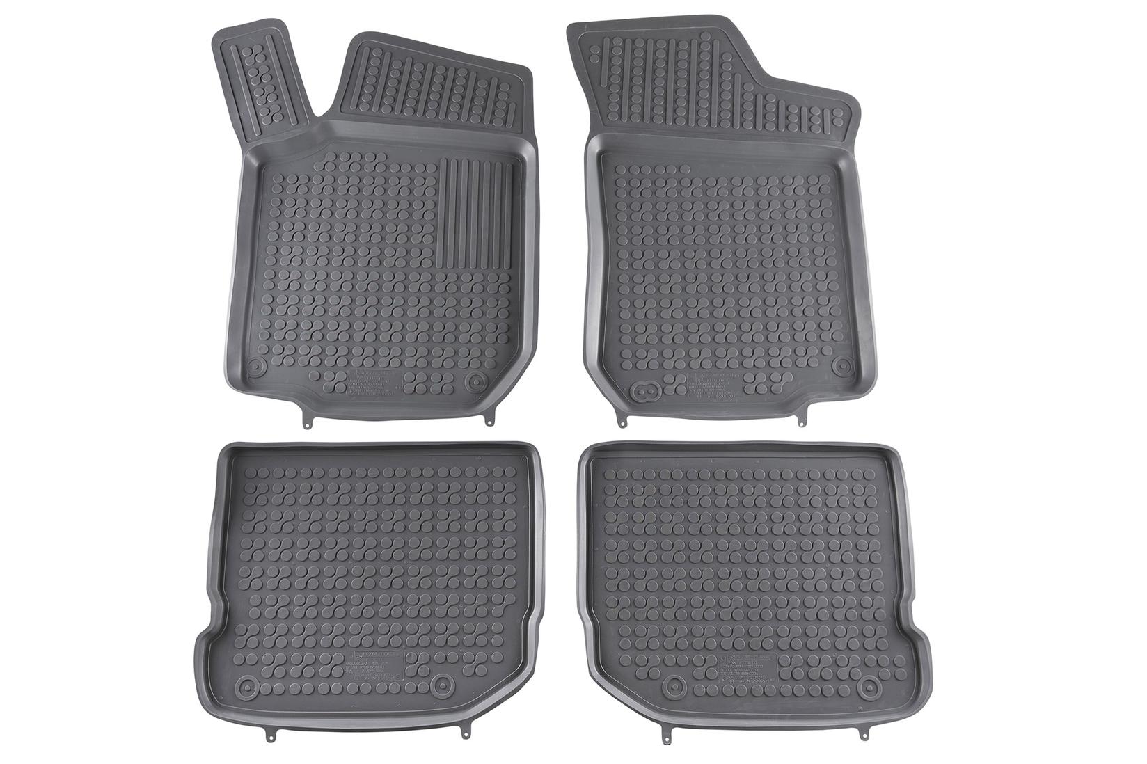 REZAW-PLAST Гумени патосници за VW Golf IV, Bora Beetle, Seat Toledo, Leon, Skoda Octavia седан, караван 4 дела сиви