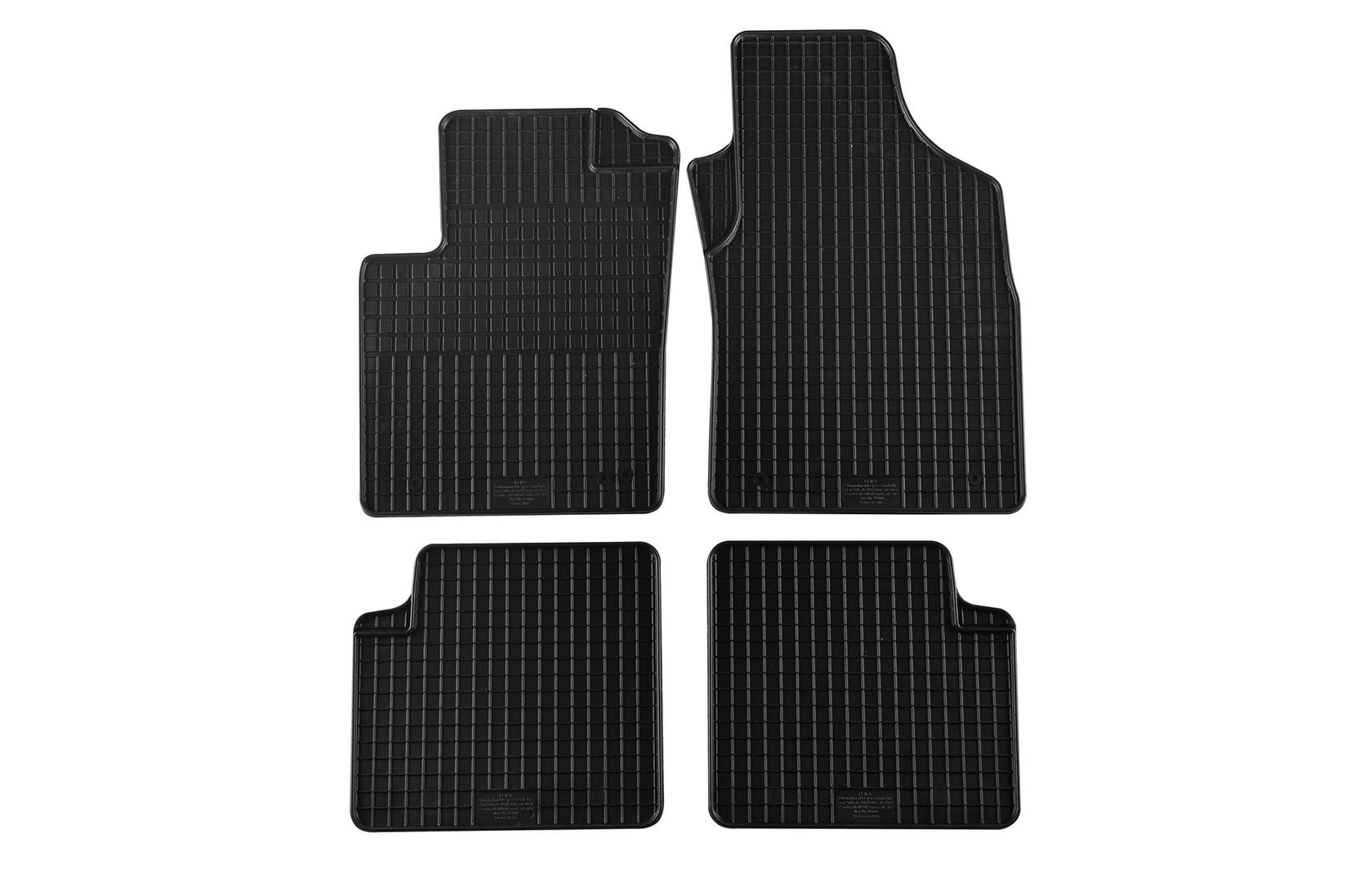 PETEX Гумени патосници за Fiat 500 по 2007 година 500C по 2009 година Panda 2003-2015 4 дела црни