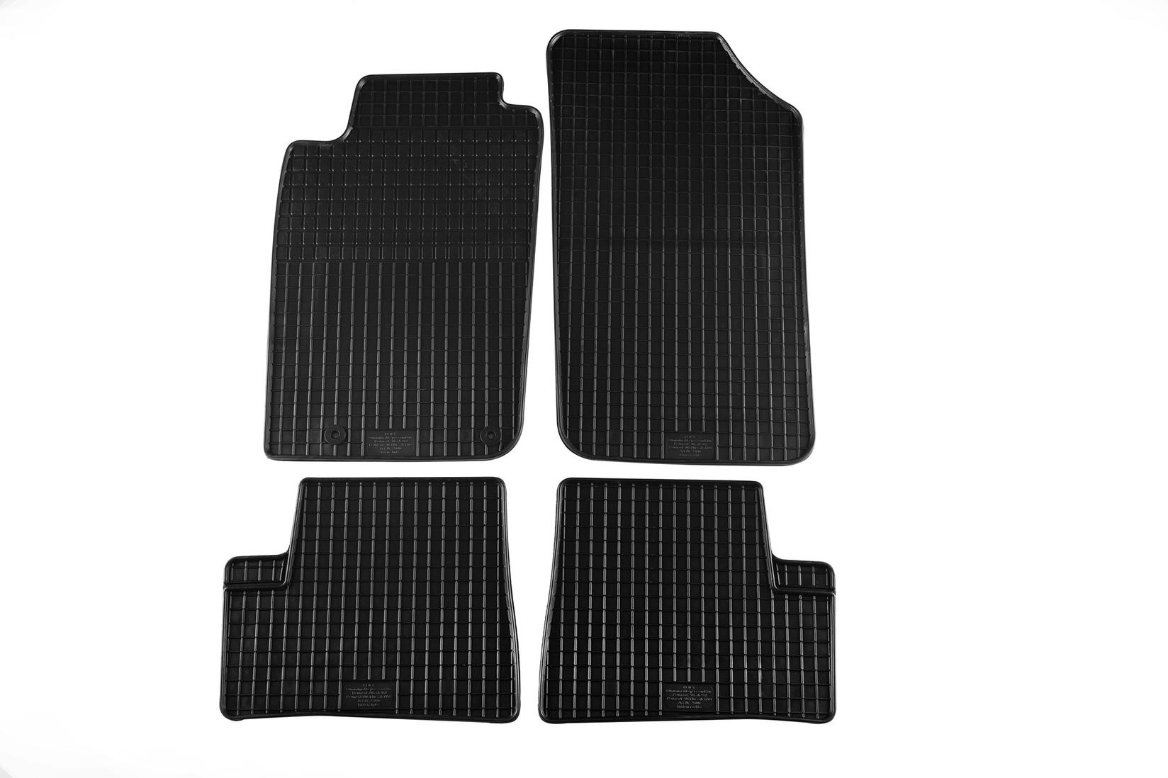 PETEX Гумени патосници за Peugeot 206 1998-2007 206+ 2009-2013 4 дела црни B042