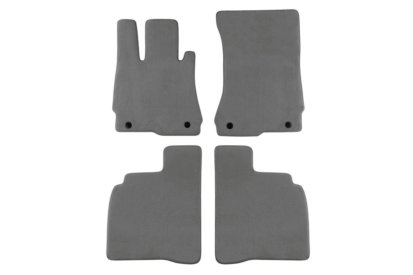 PETEX Платнени патосници за Mercedes S класа W221 2005-2013 долга верзија, 4 дела, сиви, материјал Comet, захват B064