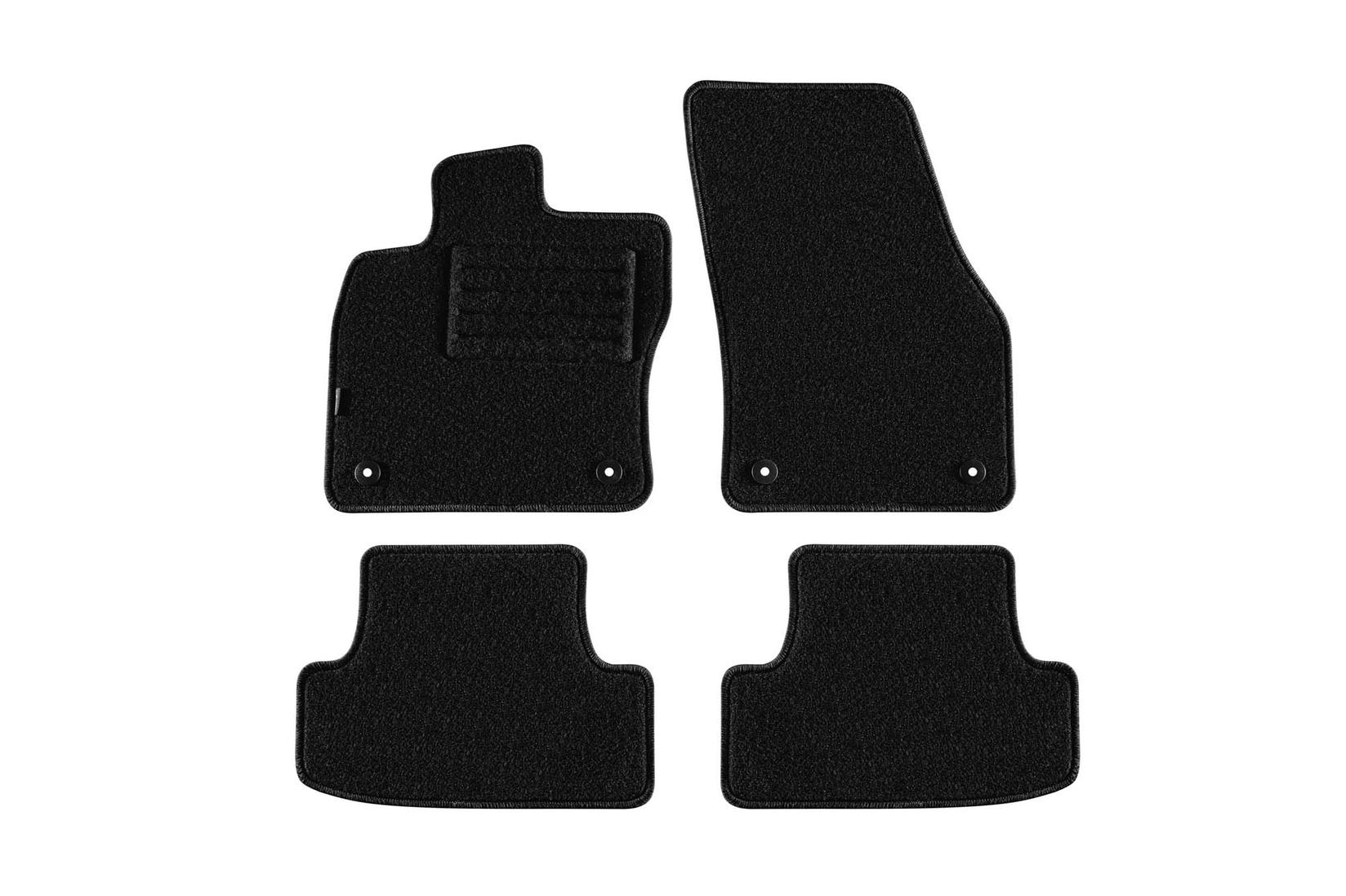 PETEX Платнени патосници за VW T-Roc после 2017 година 4 дела, црни, REX материјал