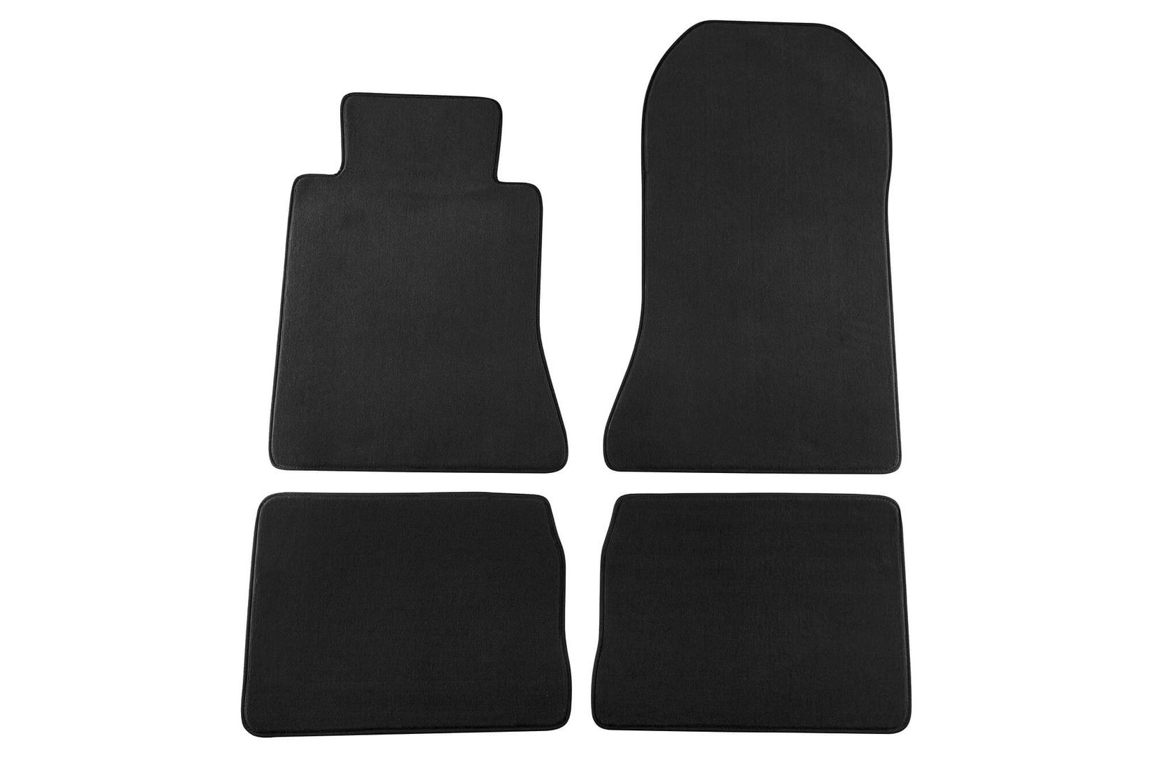 PETEX Платнени патосници за Mercedes E класа W124 1984-1995 4 делови црни (B001) Style материјал