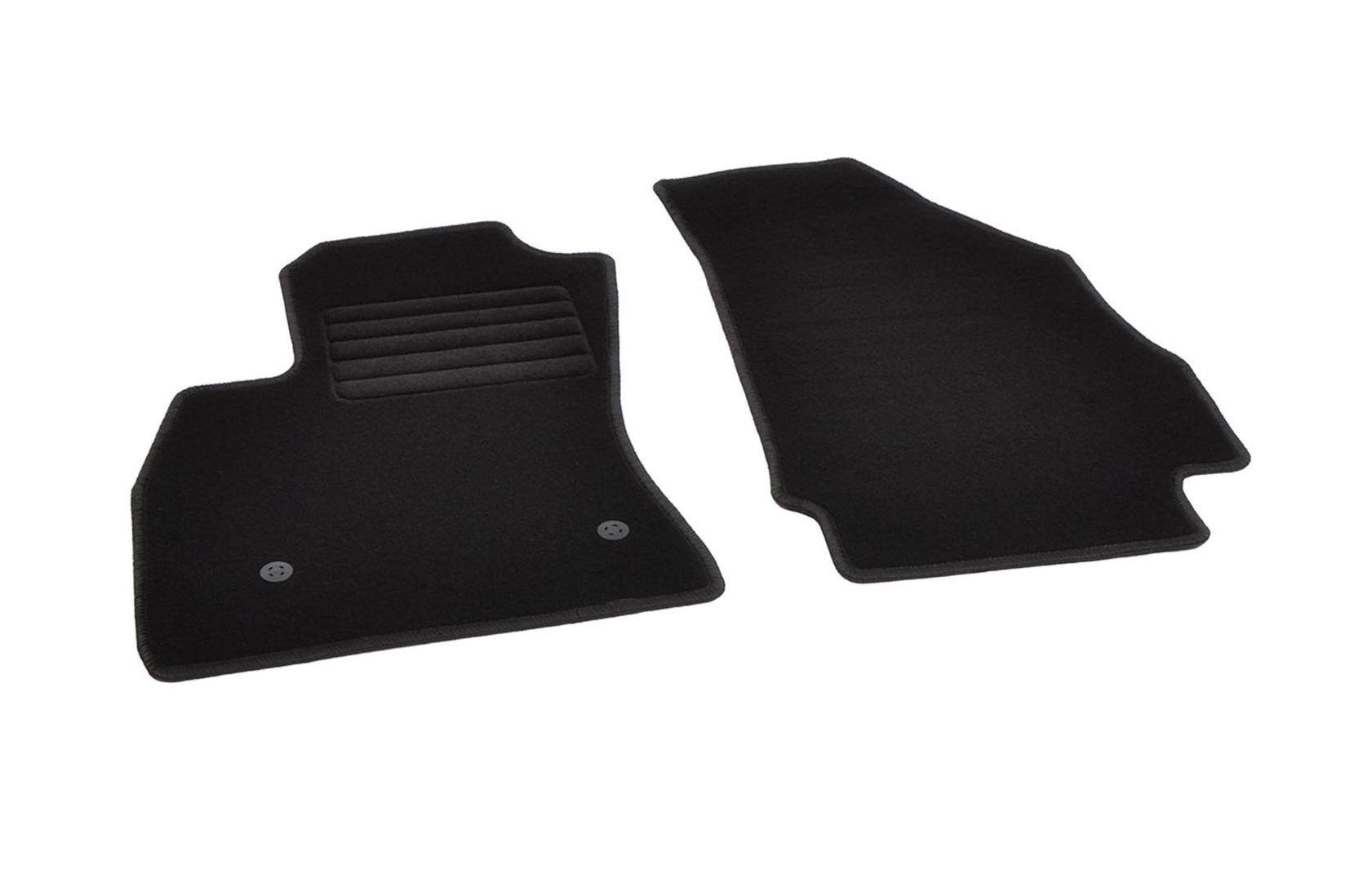 RIGUM Платнени патосници за Fiat Doblo по 2010 година со 2 места, 2 дела, црни