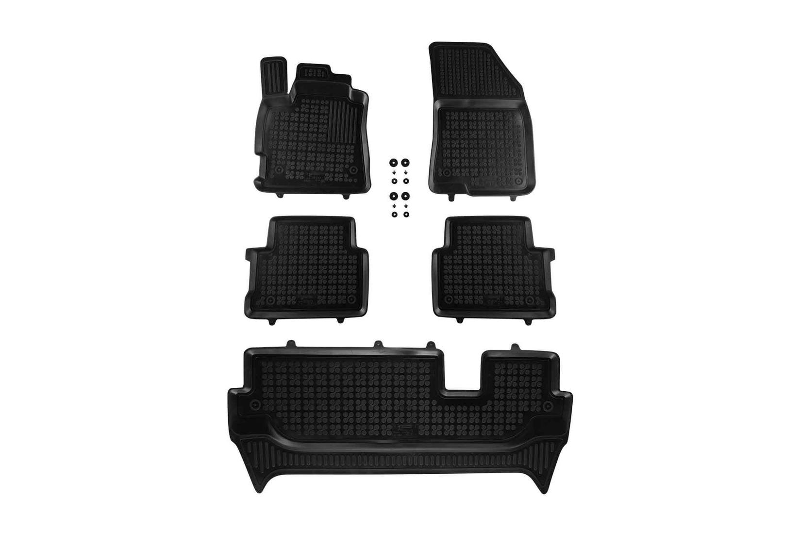 REZAW-PLAST Гумени патосници за Dacia Jogger по 2021 година 7 места 4 дела црни