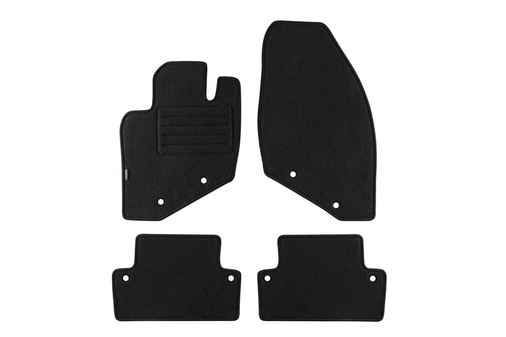 PETEX Платнени патосници за Volvo S60 11/2000-08/2010 4 делови црни (B158) Rex материјал