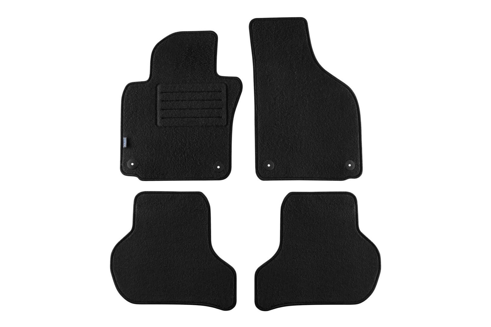 PETEX Платнени патосници за SKODA Octavia 2 седан/караван 01/2008-01/2013 4 делови црни (B01A4) Rex материјал