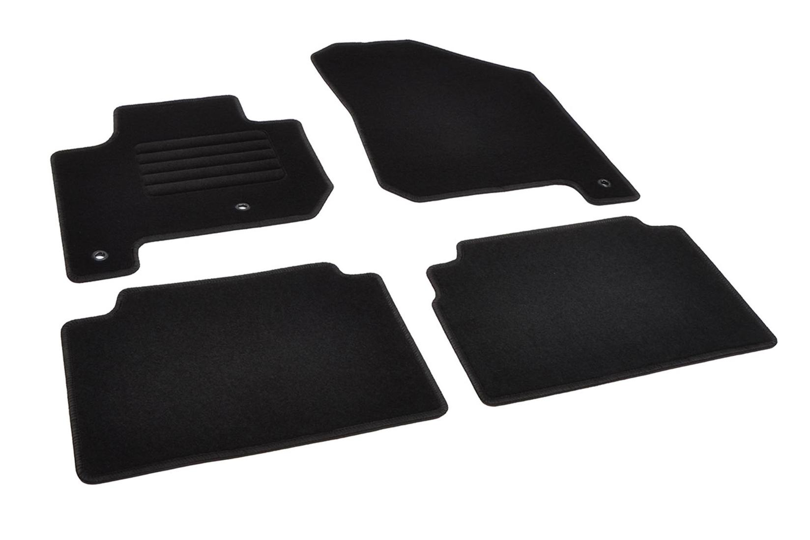 RIGUM Платнени патосници за Kia Soul EV 2014-2019, 4 дела, црни