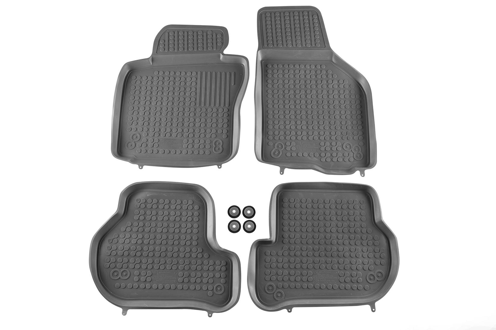 REZAW-PLAST Гумени патосници за Skoda Octavia 2004-2013 VW Golf V 2003-2009 Golf VI 2008-2013 Jetta 2005-2011 Scirocco 2008-2017 4 дела сиви