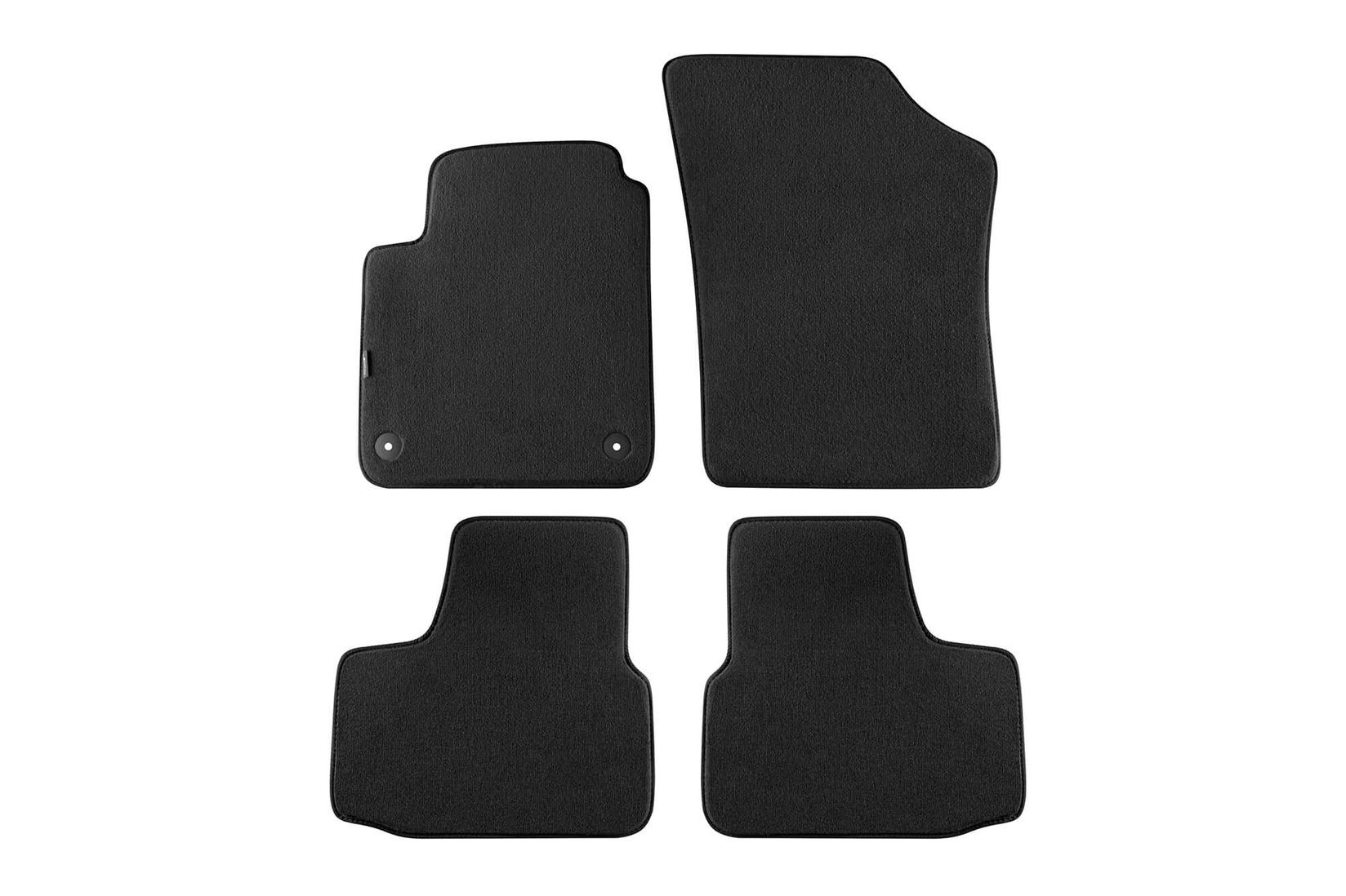 PETEX Платнени патосници за VW UP! после 2011 година / Cross UP! после 2013 година, 4 дела, црни, STYLE материјал