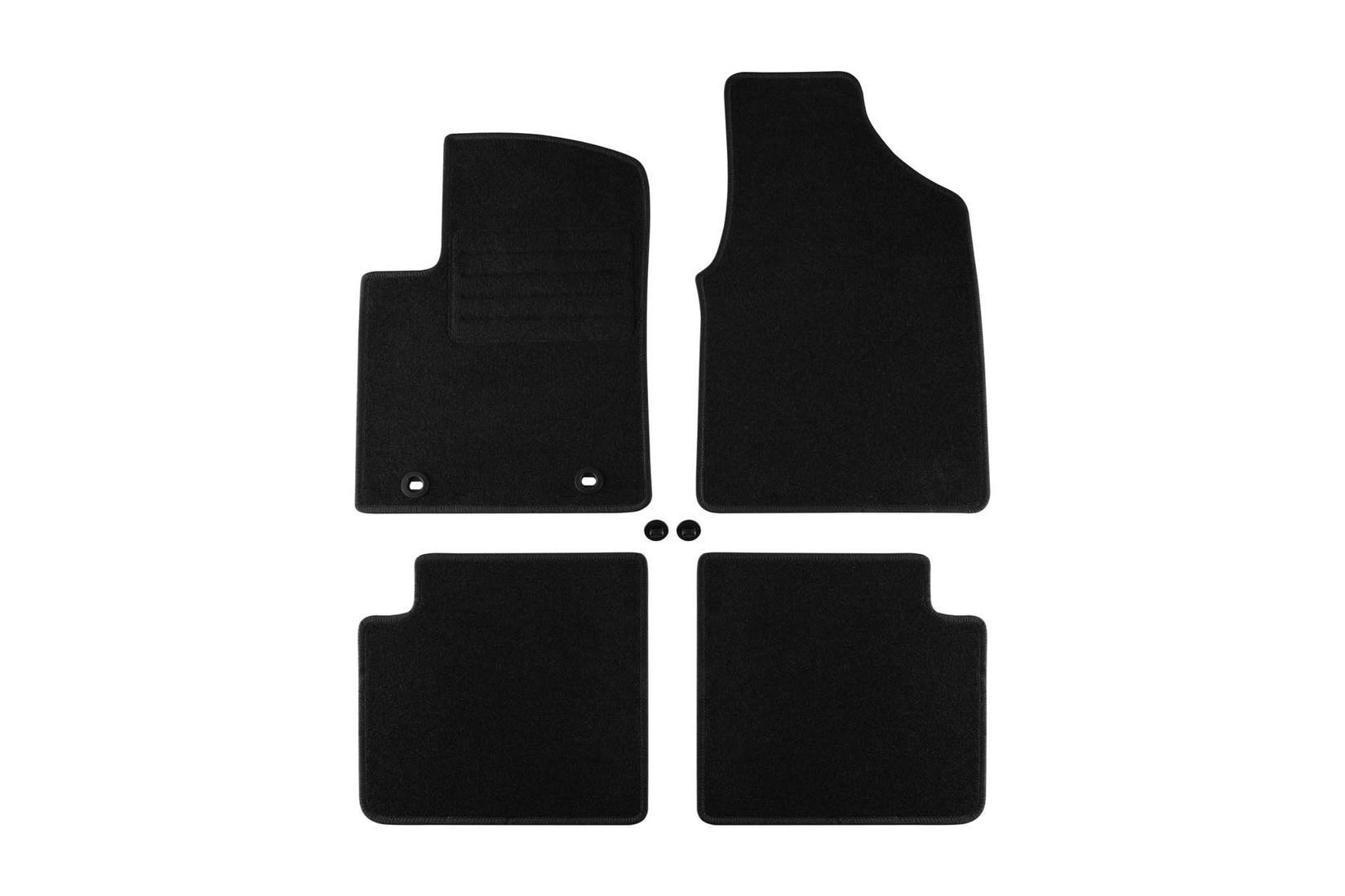 PETEX Платнени патосници за Ford KA 2008-2012 4 делови црни (B022U) Rex материјал