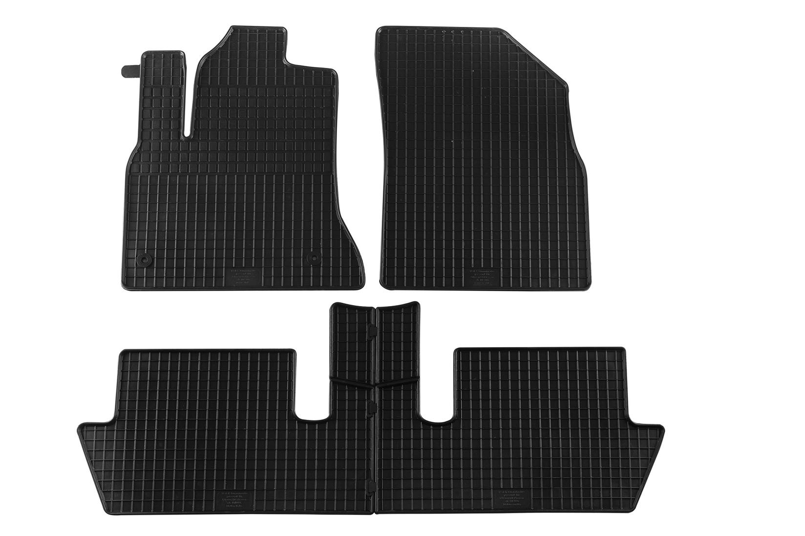 PETEX Гумени патосници за Citroen C4 Picasсо 2006-2013 5 и 7 места 4 дела црни B042