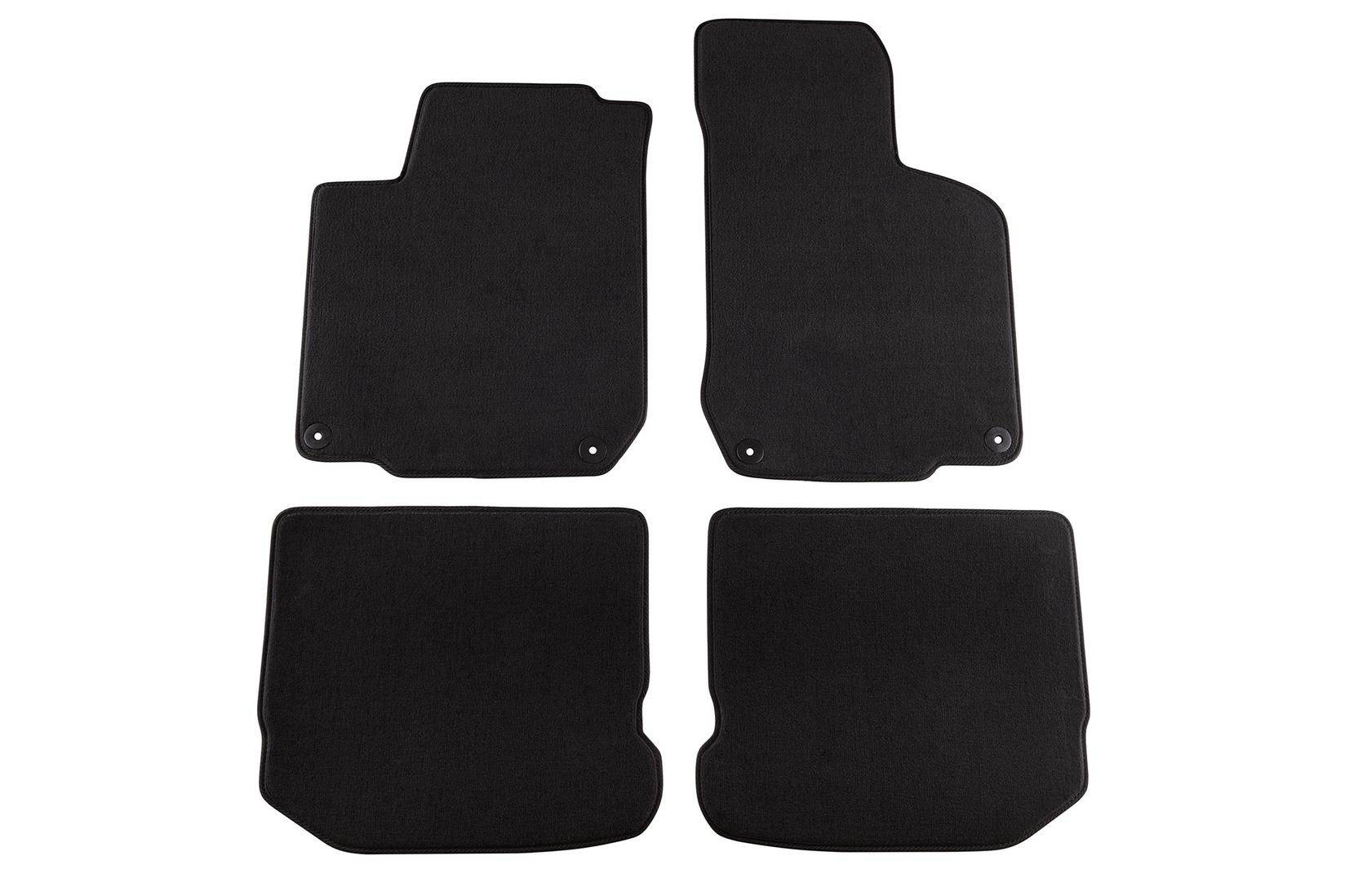 PETEX Платнени патосници за SEAT Toledo 03/1999-10/2004/Leon 11/1999-07/2005 4 делови црни (B014U) Style материјал