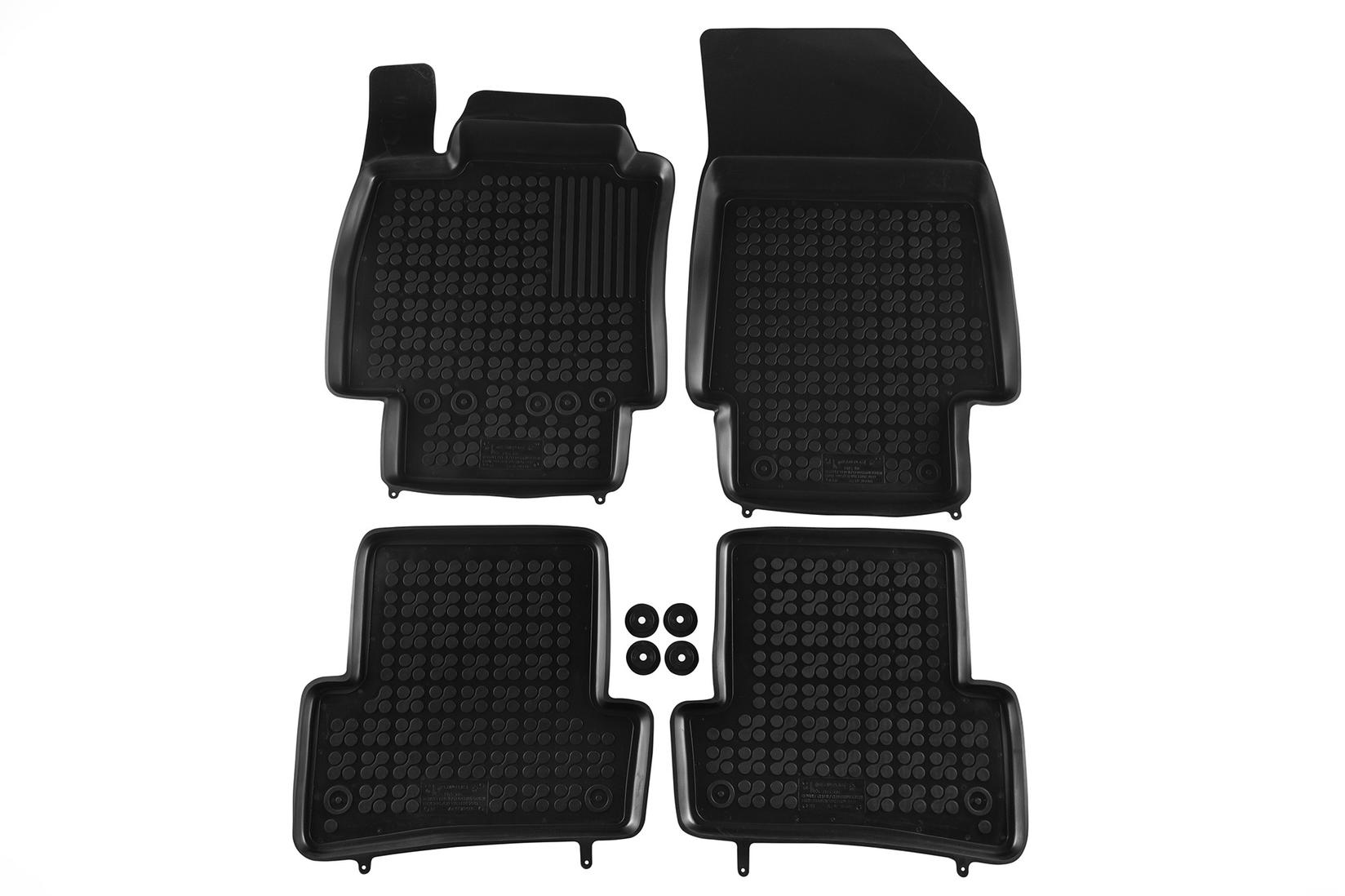 REZAW-PLAST Гумени патосници за Renault Clio 2005-2019 Captur 2013-2019 4 дела црни