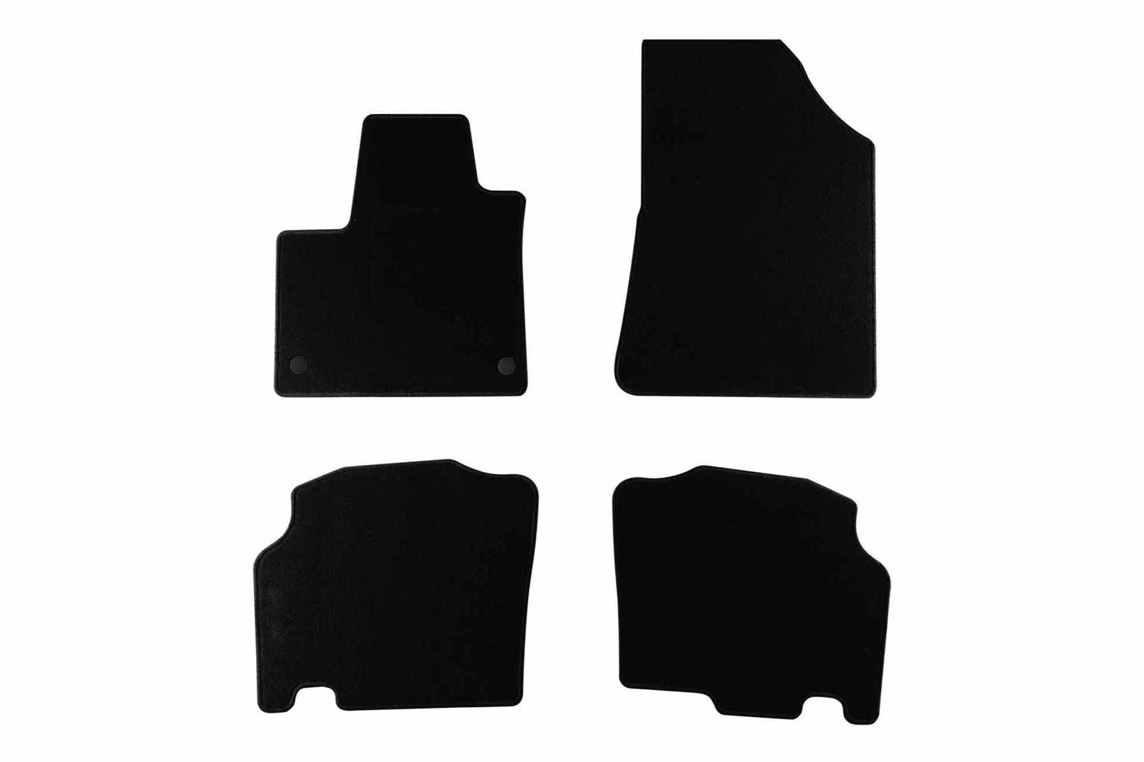 RIGUM Платнени патосници за Mercedes Citan W420 по 2022 година, 4 дела, црни